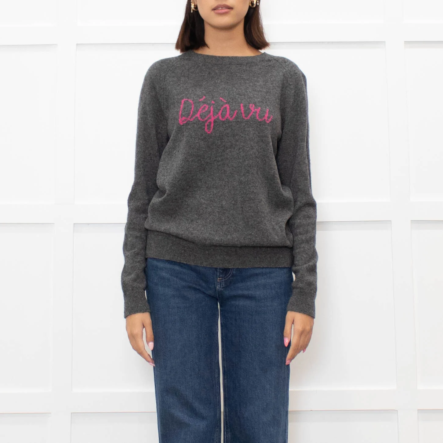Chinti & Parker 'Deja Vu' Grey Wool Mix Jumper - Image 2