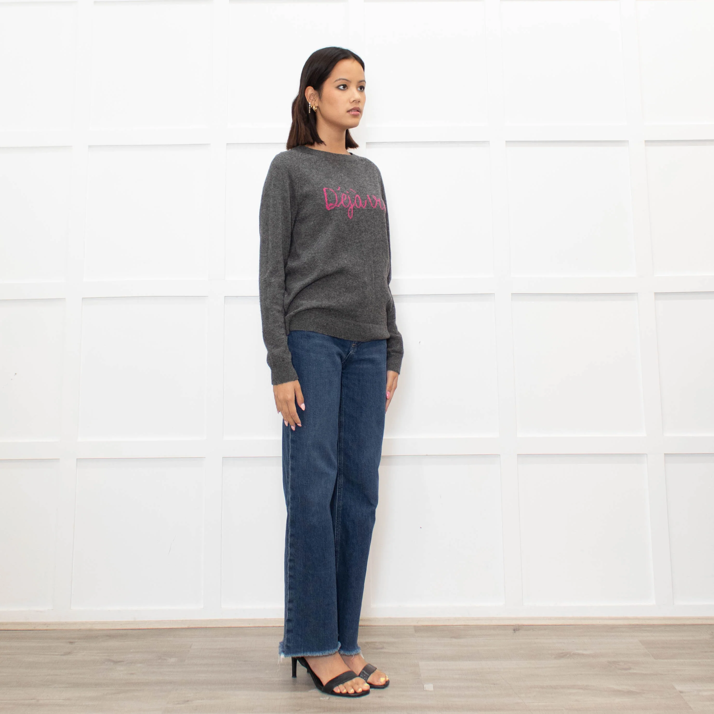 Chinti & Parker 'Deja Vu' Grey Wool Mix Jumper - Image 3