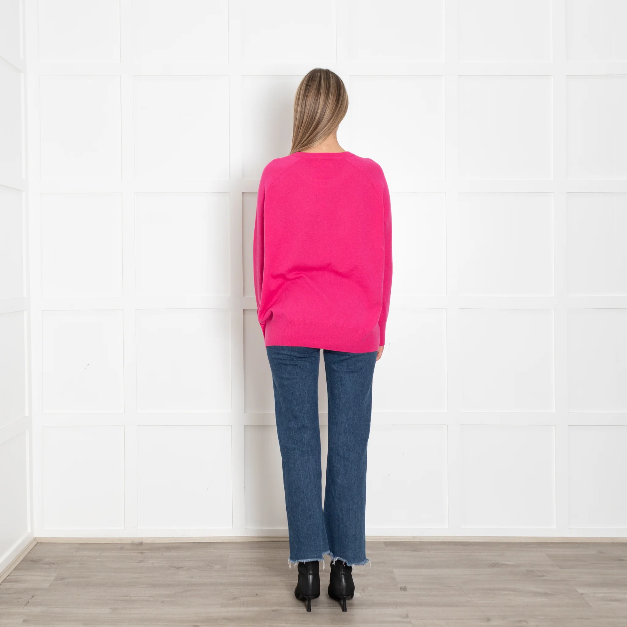 Chinti & Parker Pink Round Neck Cashmere Jumper - Image 5
