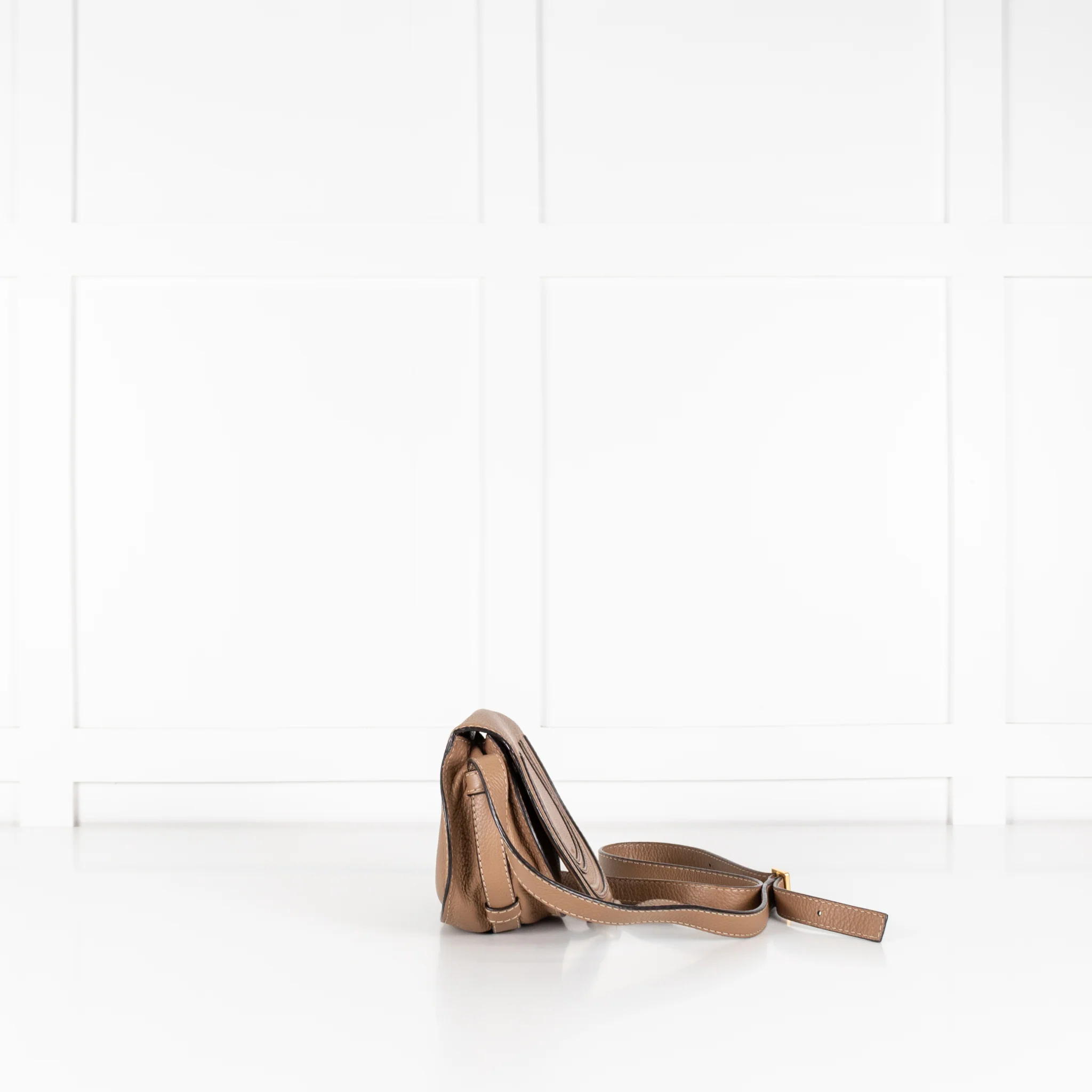 Chloe Beige Mini Marcie Cross Body Bag - Image 9