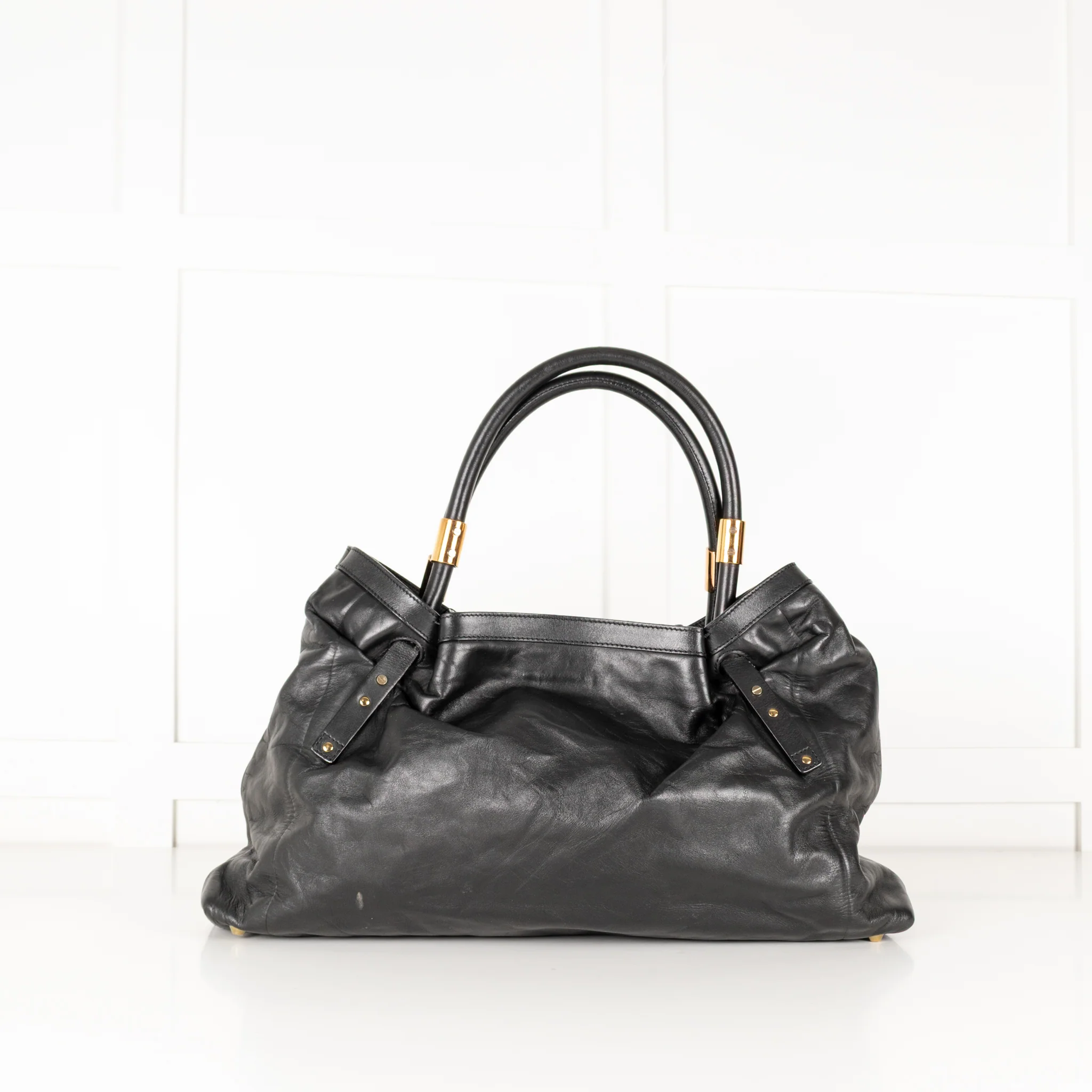 Chloe Black Leather Victoria Handbag - Image 3
