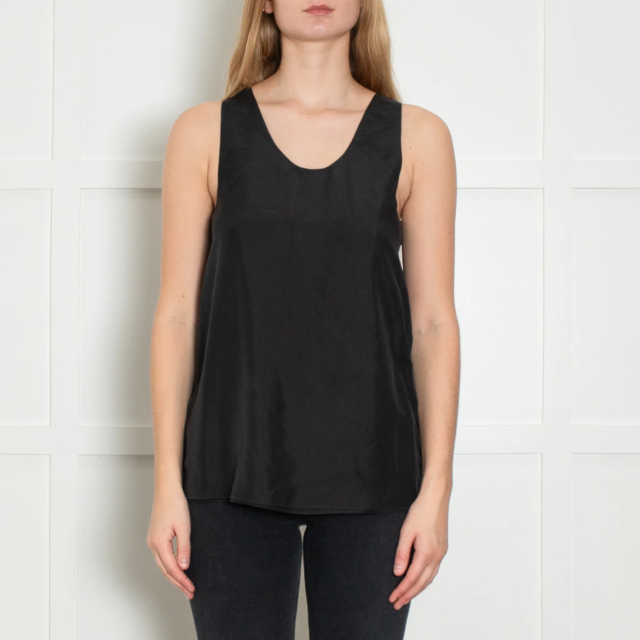 Chloe Black Silk Vest Top - Image 2