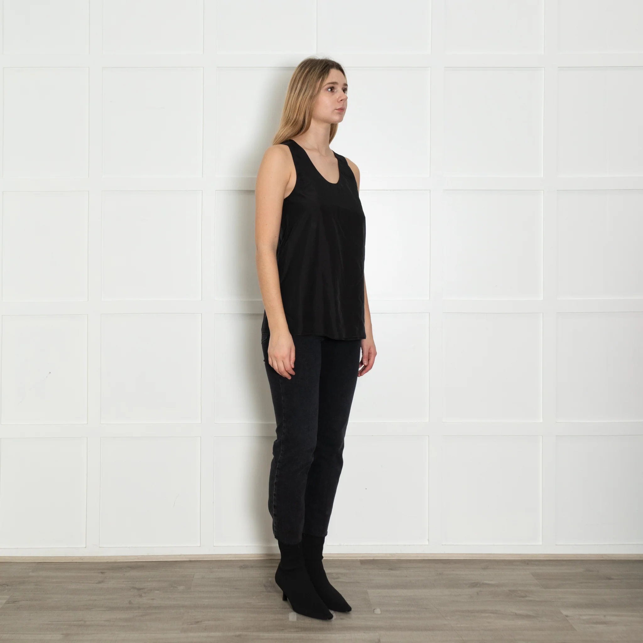 Chloe Black Silk Vest Top - Image 7