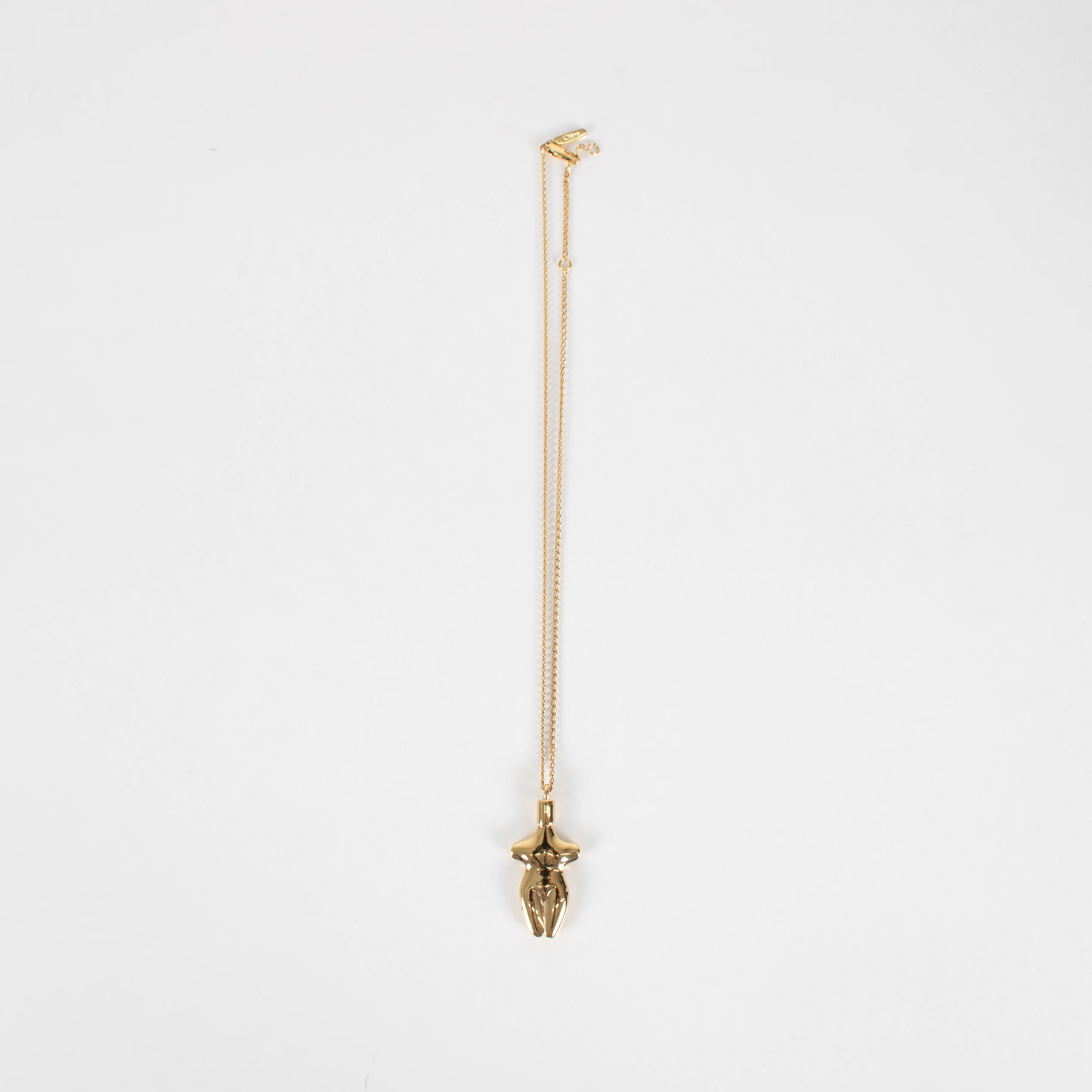Chloe Femeniste Gold Tone Silhouette Necklace