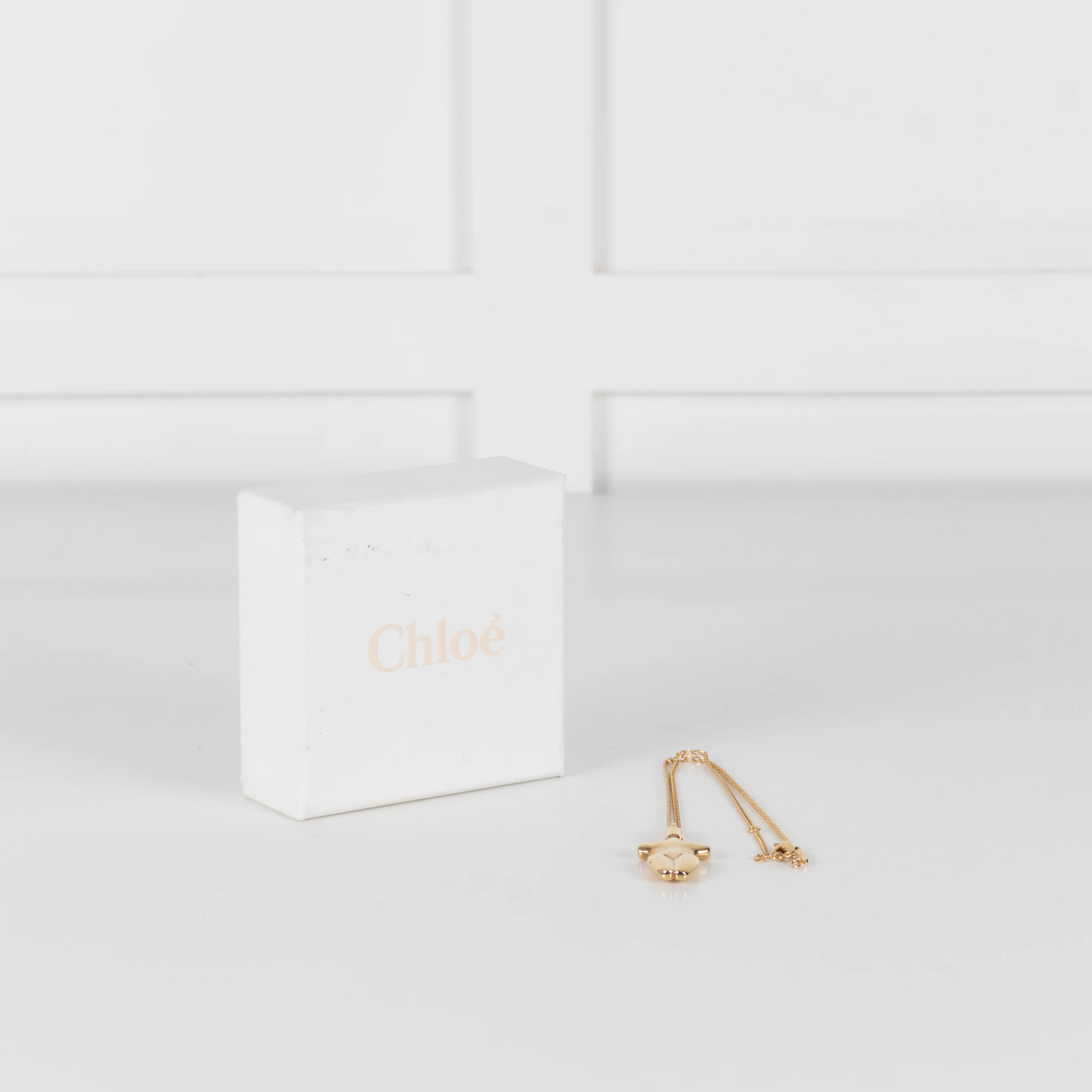 Chloe Femeniste Gold Tone Silhouette Necklace - Image 3