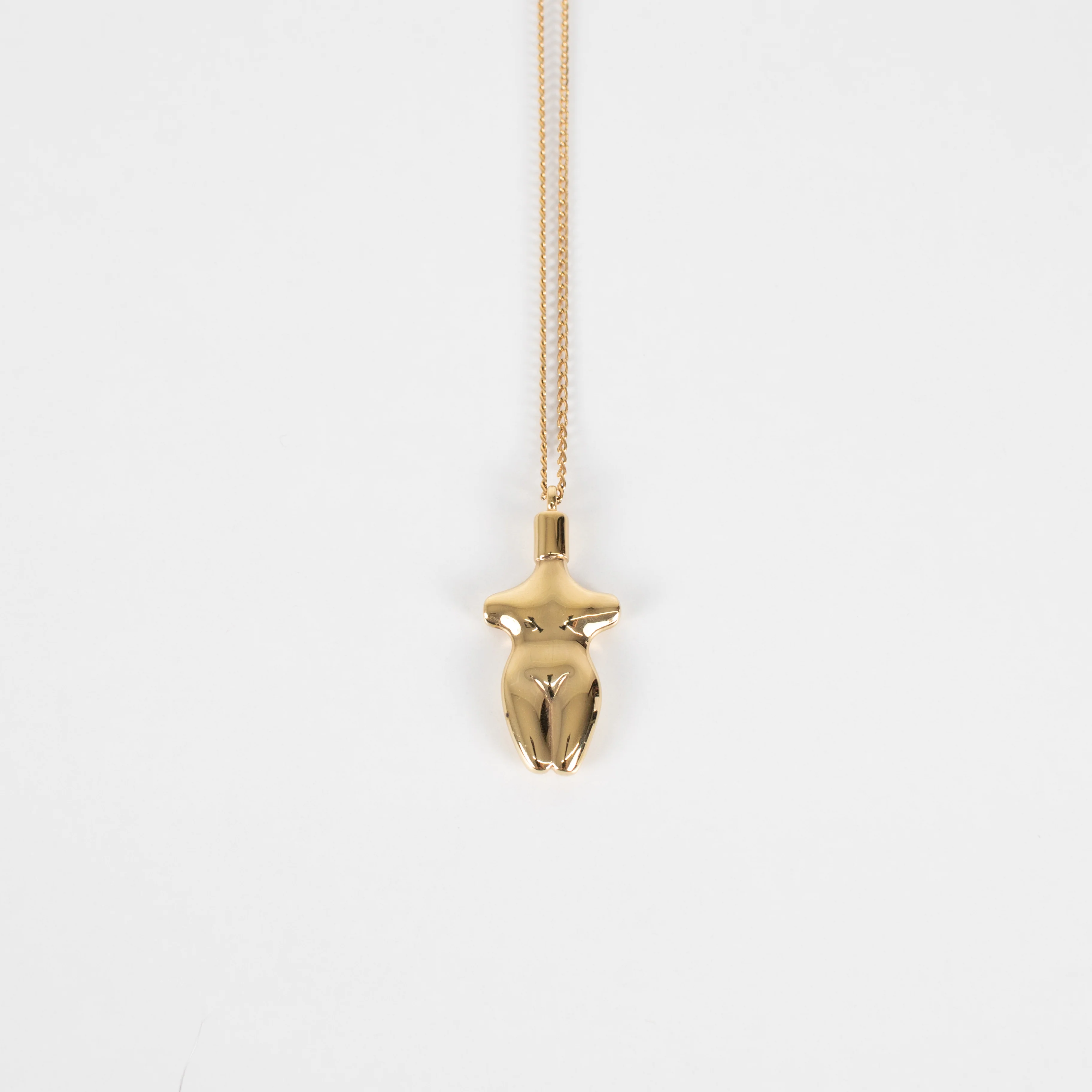 Chloe Femeniste Gold Tone Silhouette Necklace - Image 4