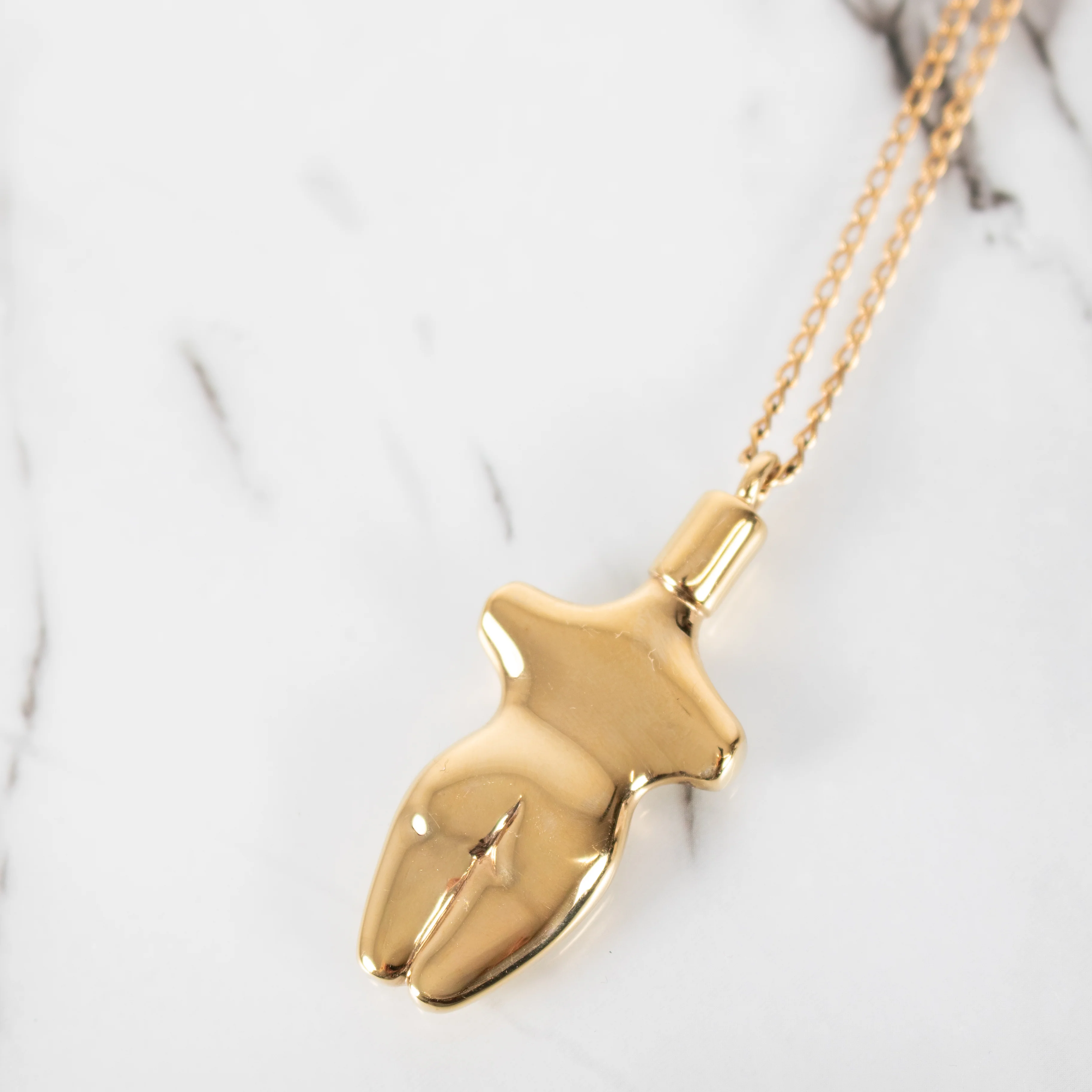 Chloe Femeniste Gold Tone Silhouette Necklace - Image 8