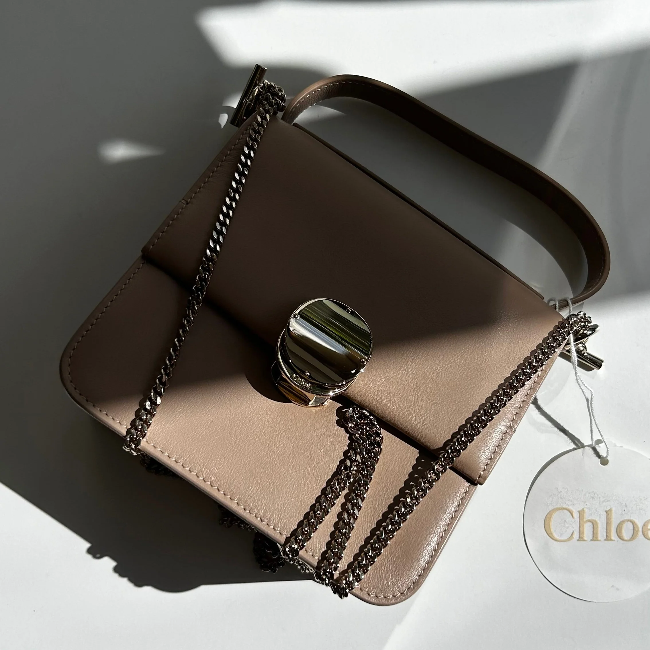 Chloé Powder Beige Small Top Handle Bag - Image 10