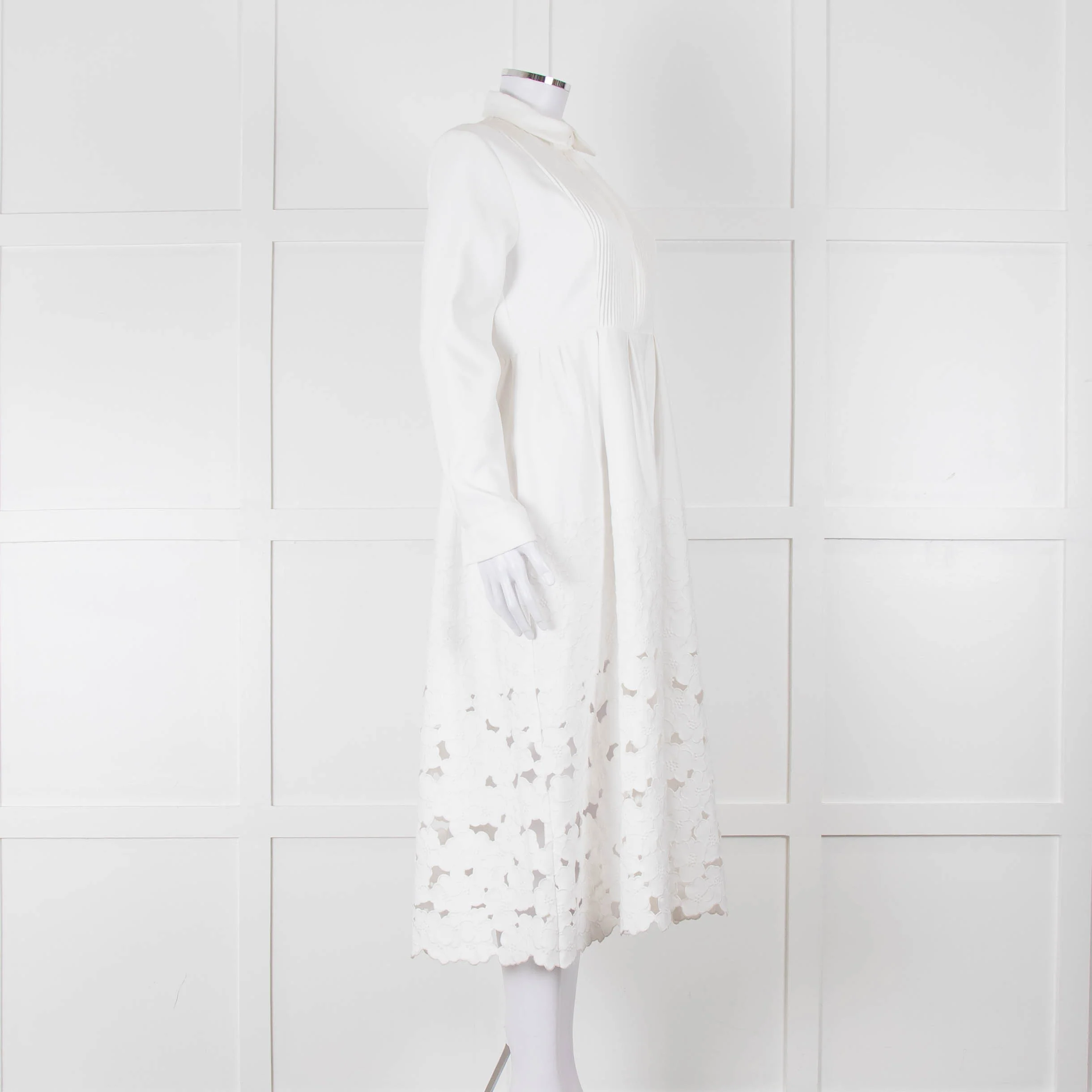 Choice Black Label White Pintuck Broderie Anglaise Dress - Image 2
