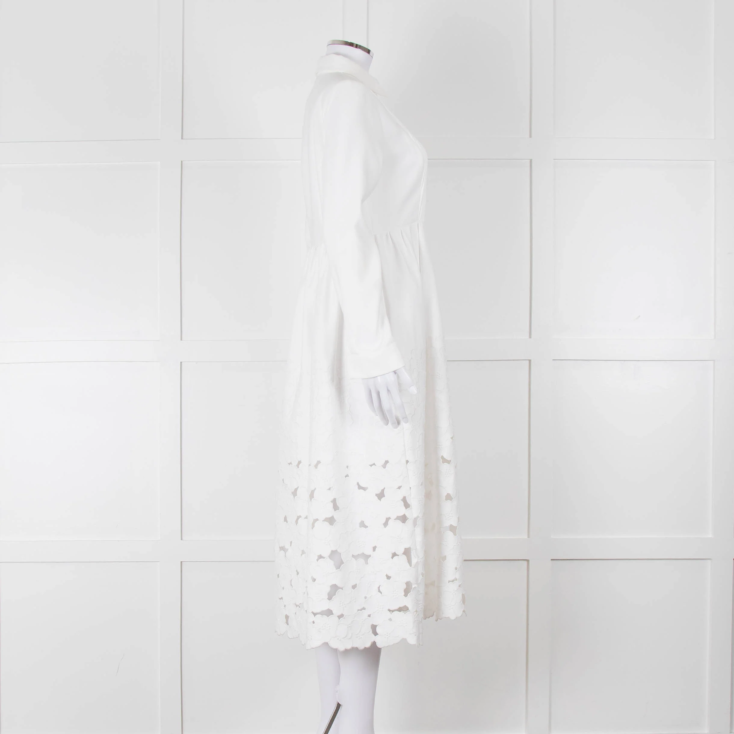 Choice Black Label White Pintuck Broderie Anglaise Dress - Image 3