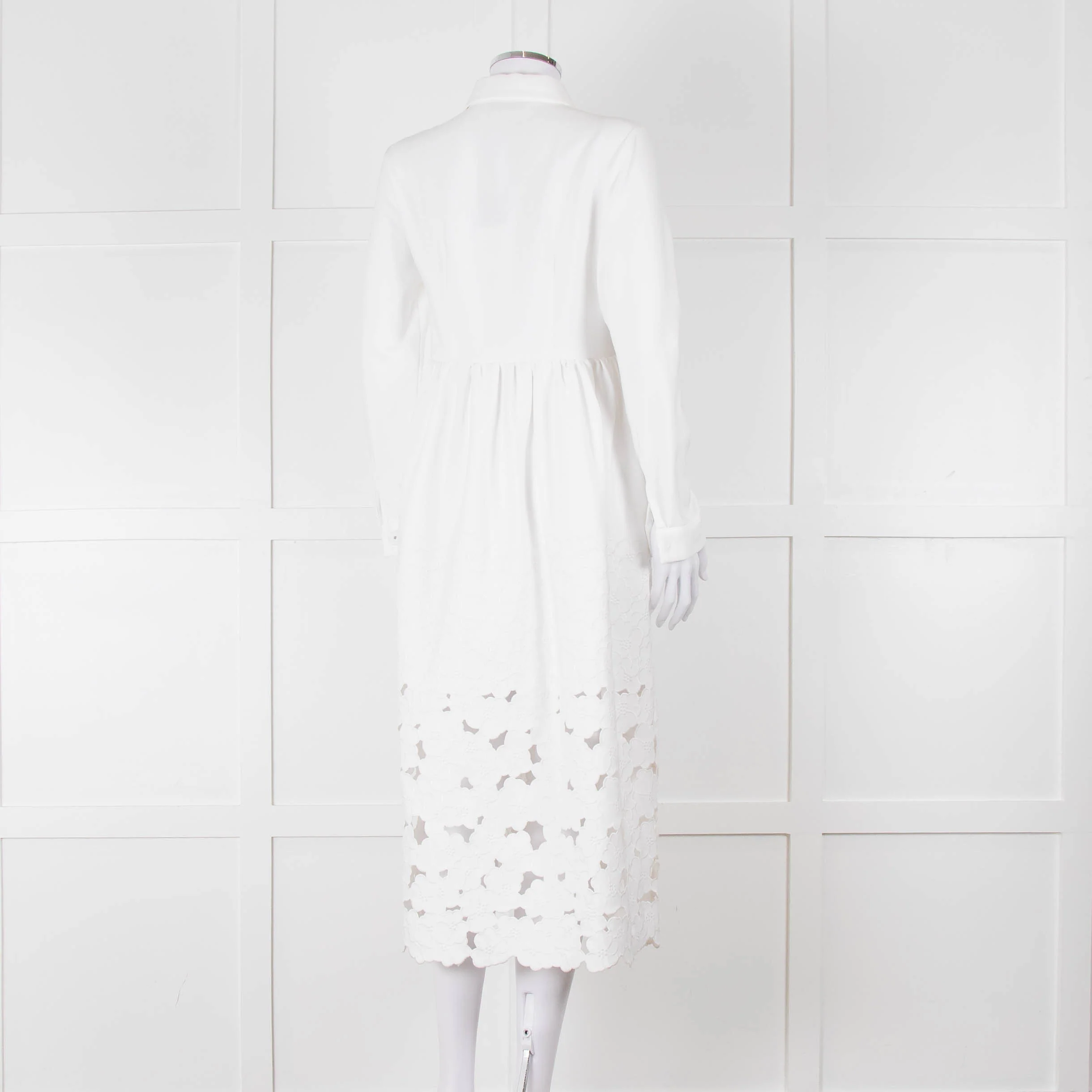Choice Black Label White Pintuck Broderie Anglaise Dress - Image 4
