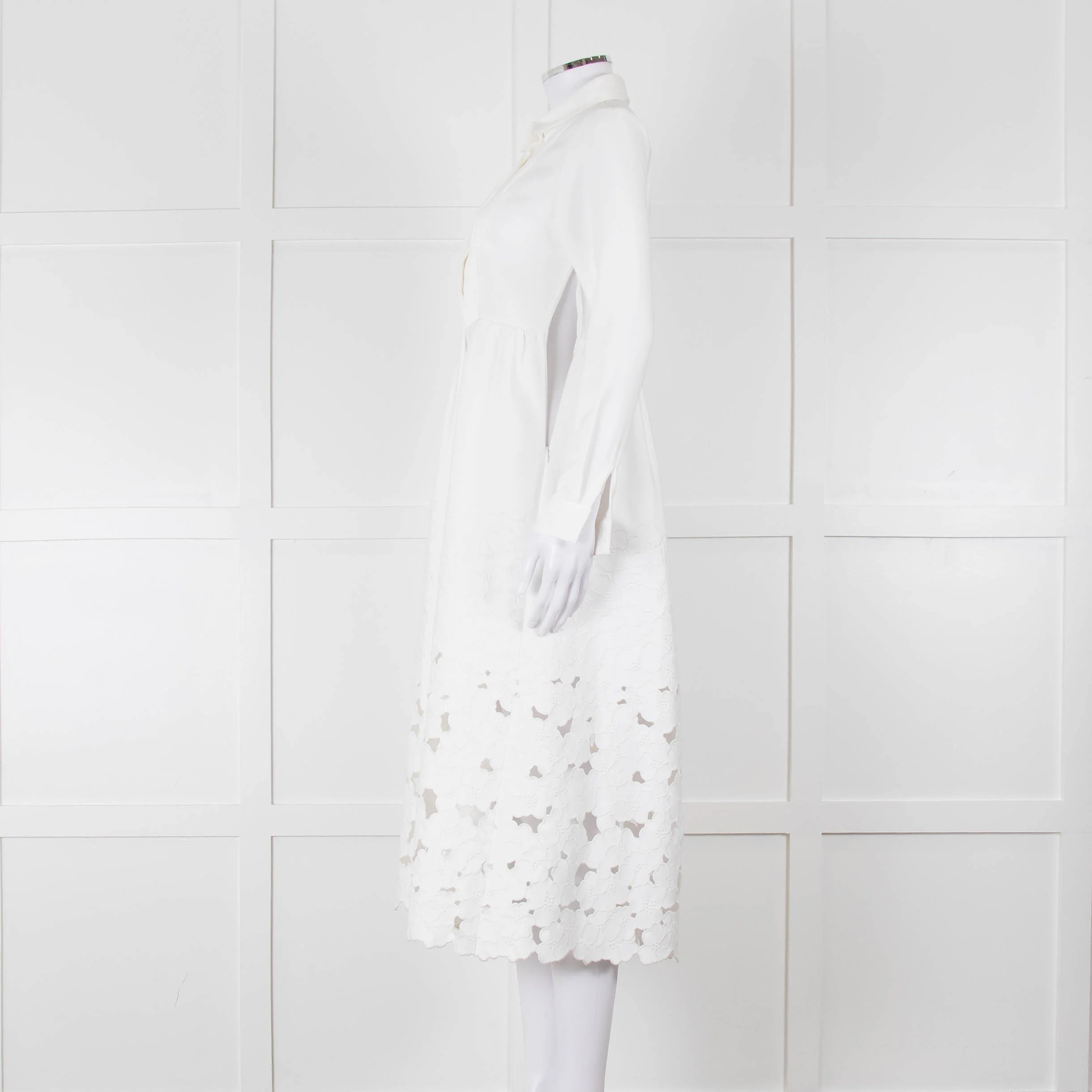 Choice Black Label White Pintuck Broderie Anglaise Dress - Image 7