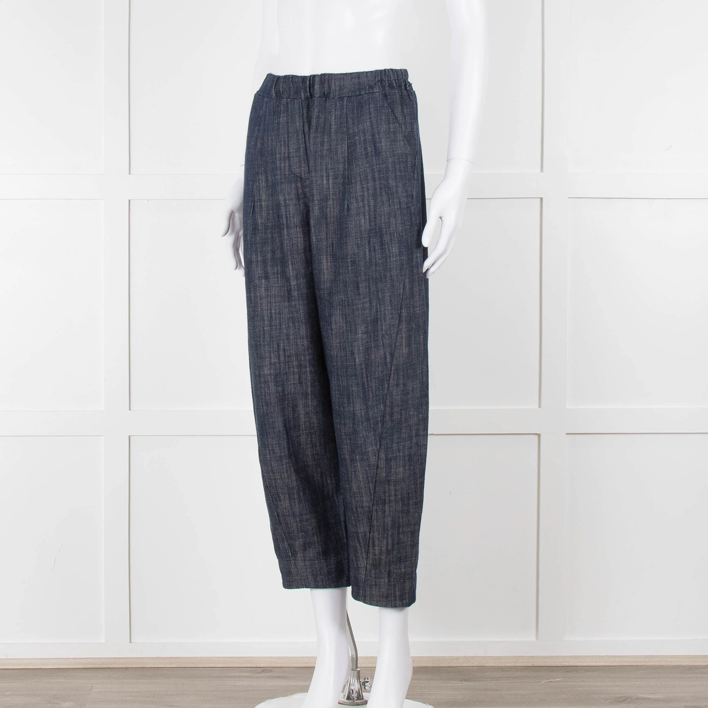 Choice Chambray Barrel Leg Pull On Trousers - Image 8