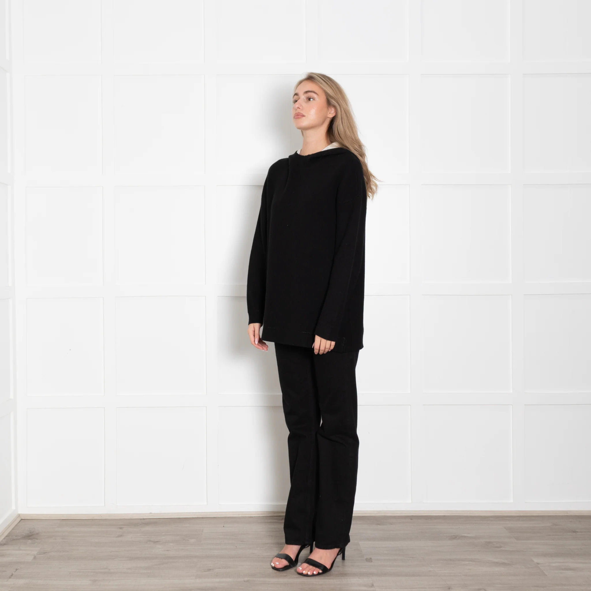 Christian Dior J'Adiore 8 Cashmere Mix Black Hooded Sweater - Image 3