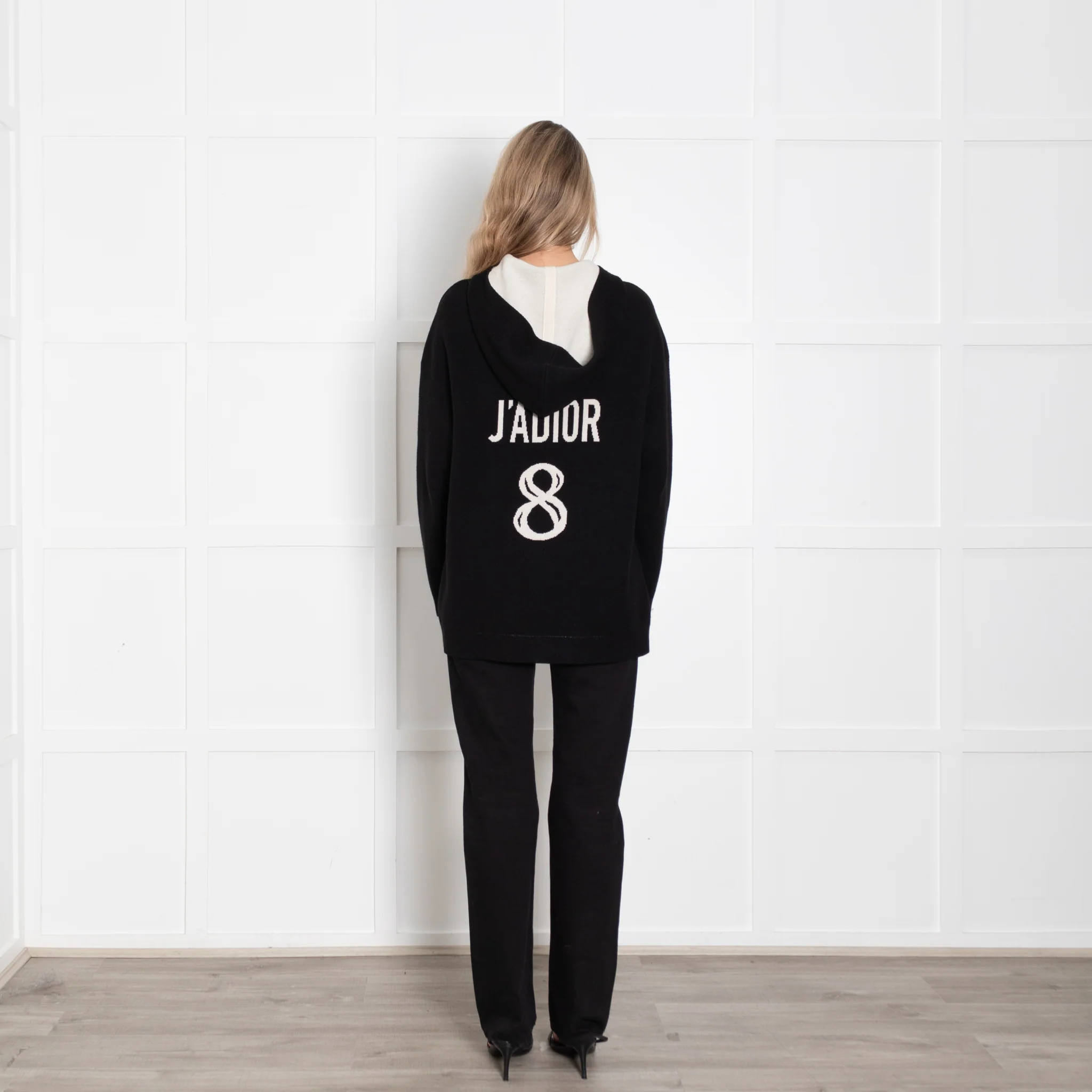 Christian Dior J'Adiore 8 Cashmere Mix Black Hooded Sweater - Image 5