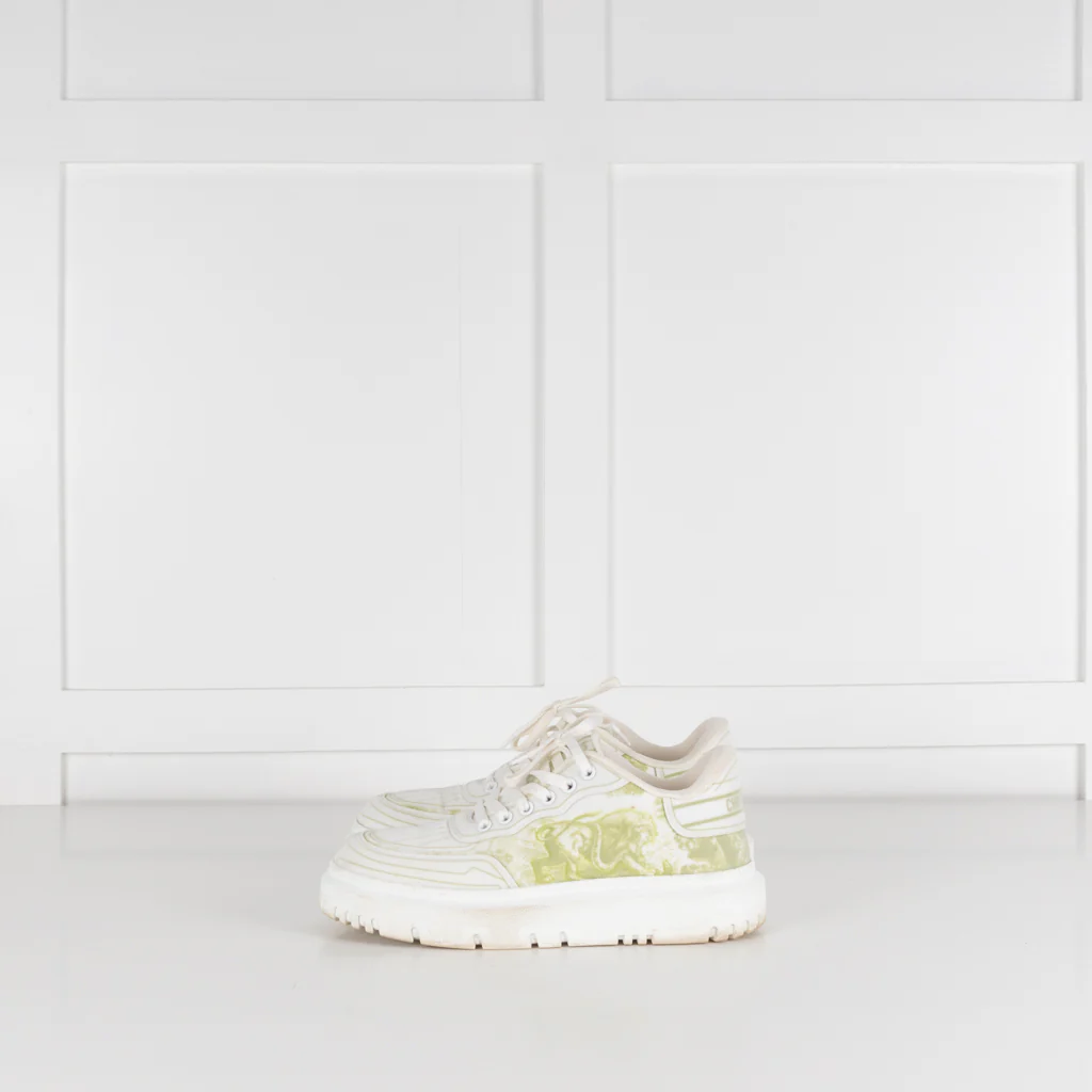 Christian Dior Addict White/Lime Sneakers - Image 4