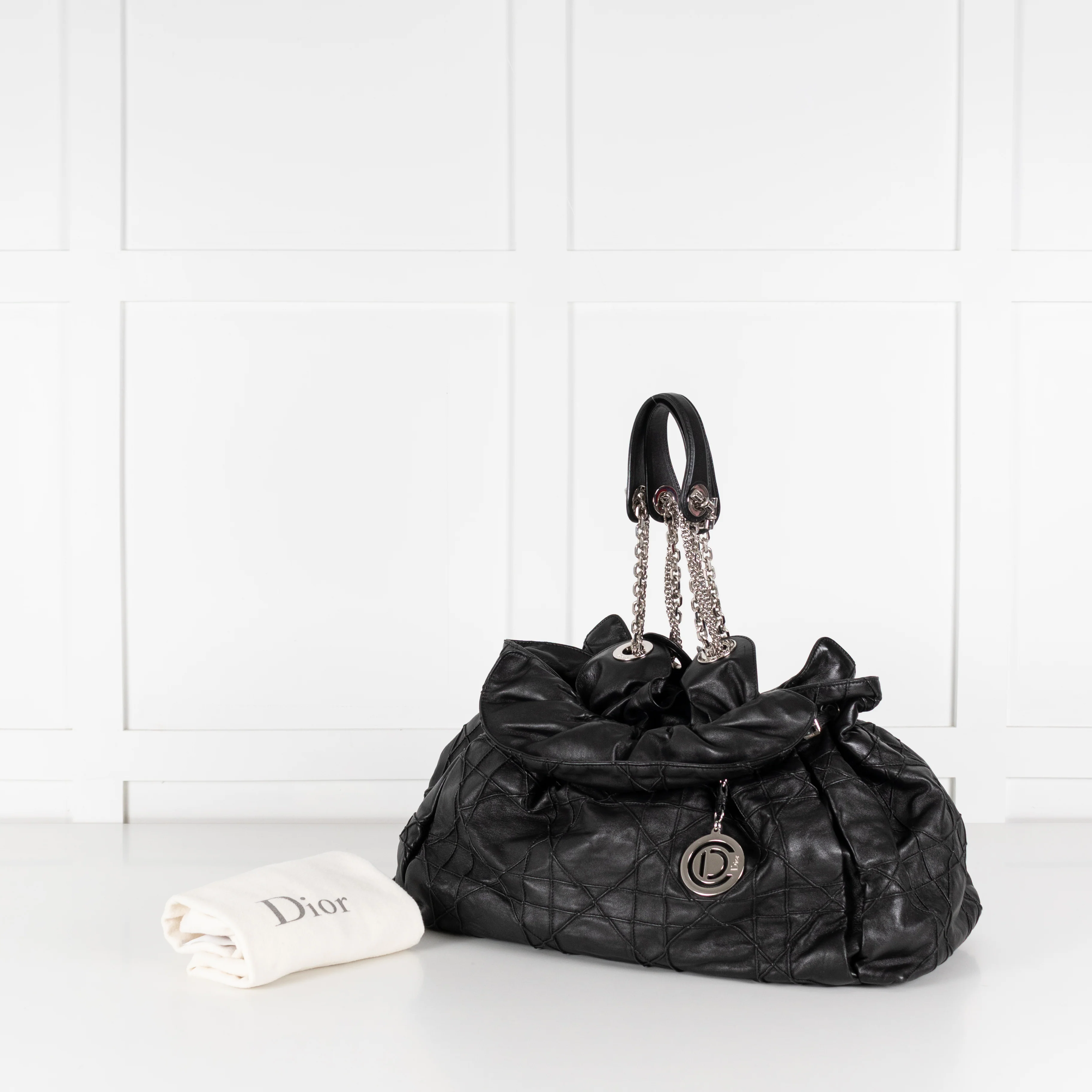 Christian Dior Black Le Trente Cannage Leather Tote Bag - Image 3