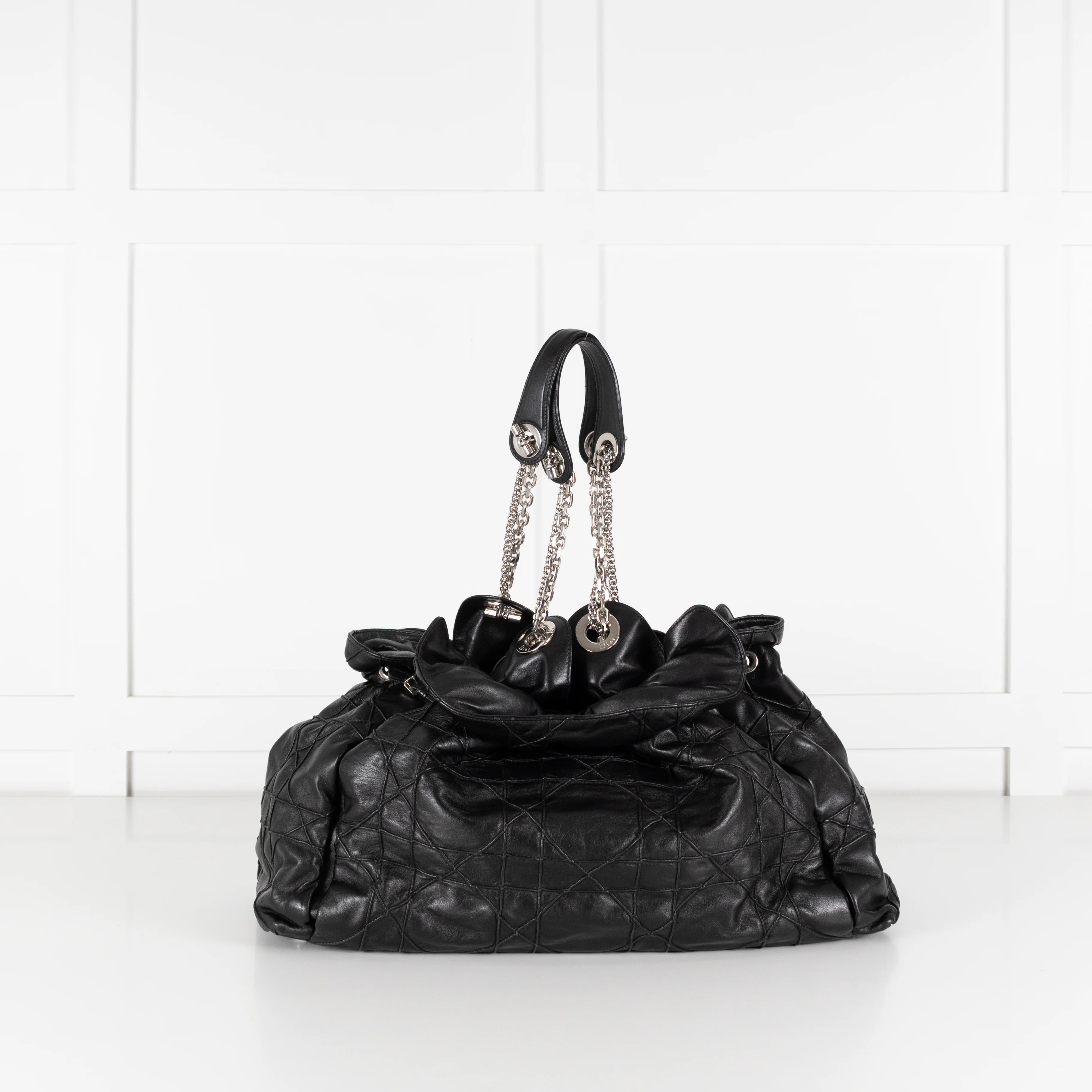 Christian Dior Black Le Trente Cannage Leather Tote Bag - Image 7