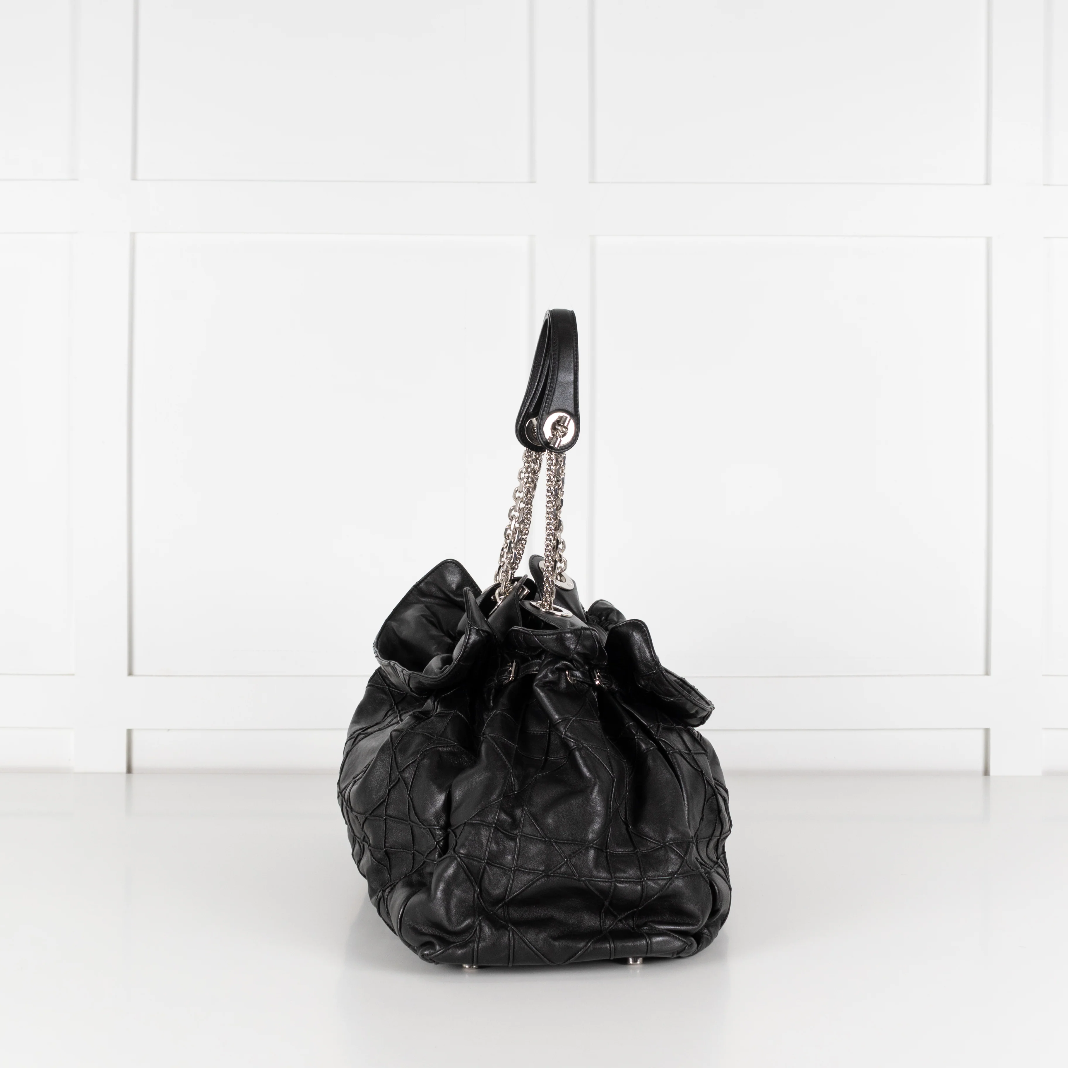 Christian Dior Black Le Trente Cannage Leather Tote Bag - Image 9