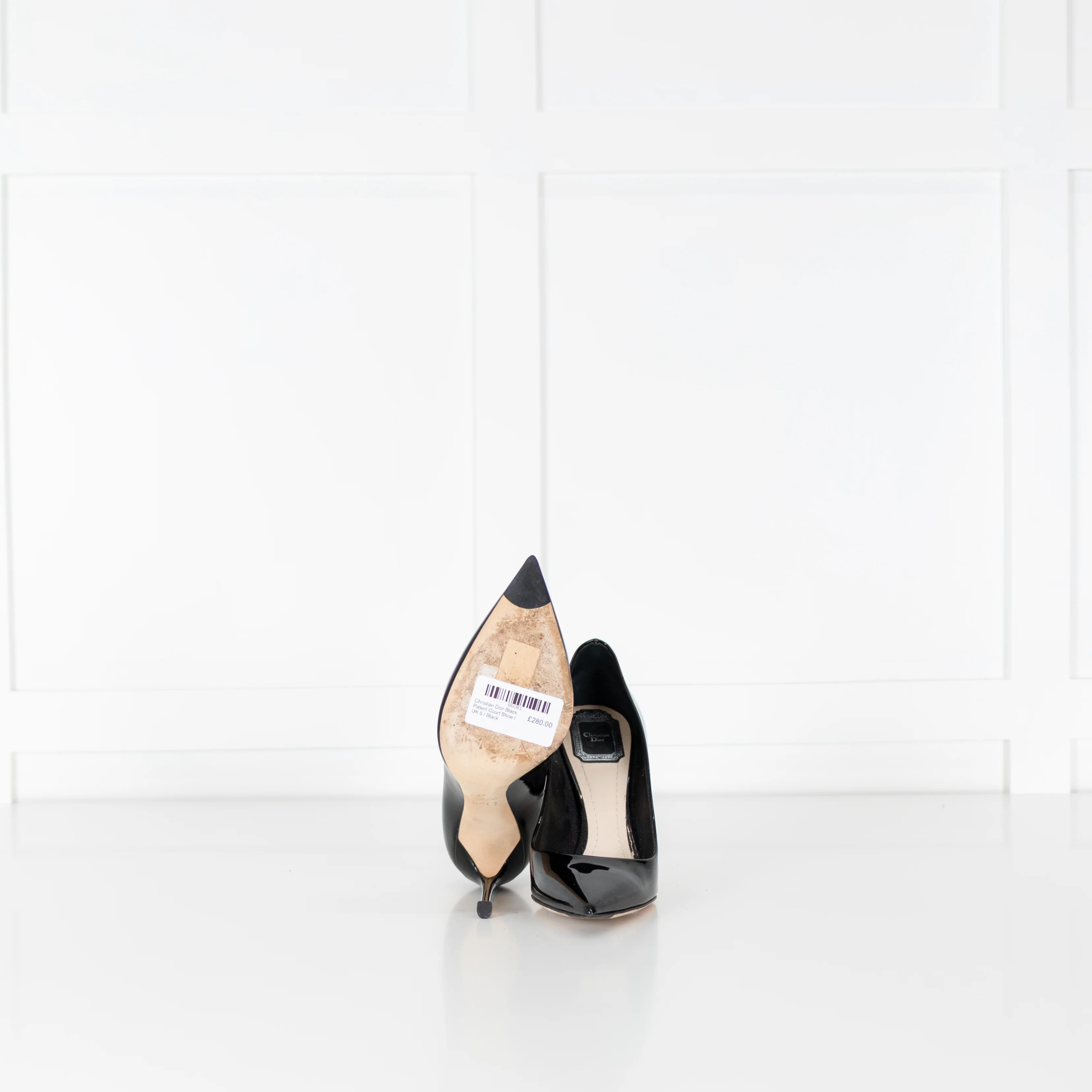 Christian Dior Black Patent Court Shoe - Image 7