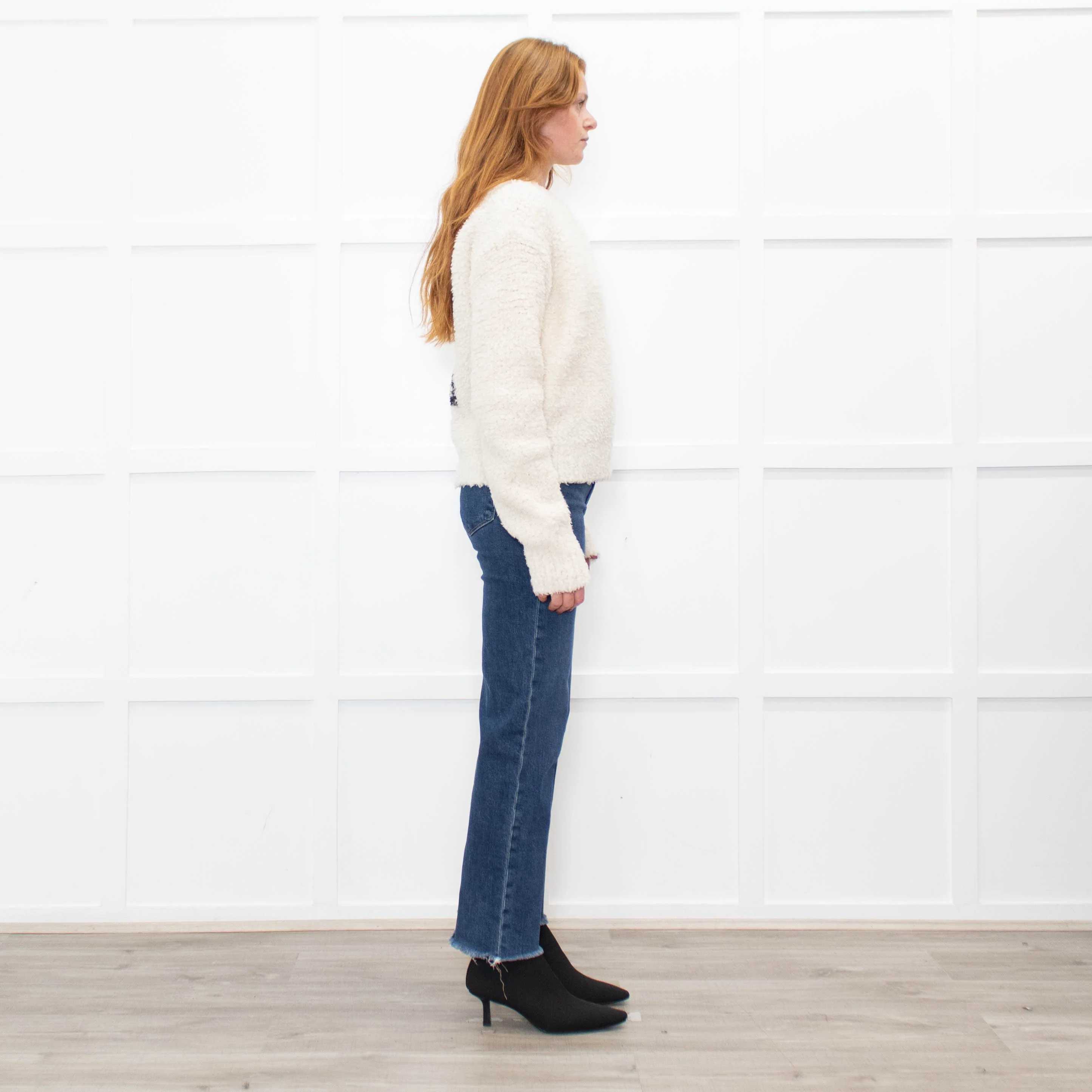 Christian Dior Cream 'J'Adior' Fluffy Jumper - Image 6