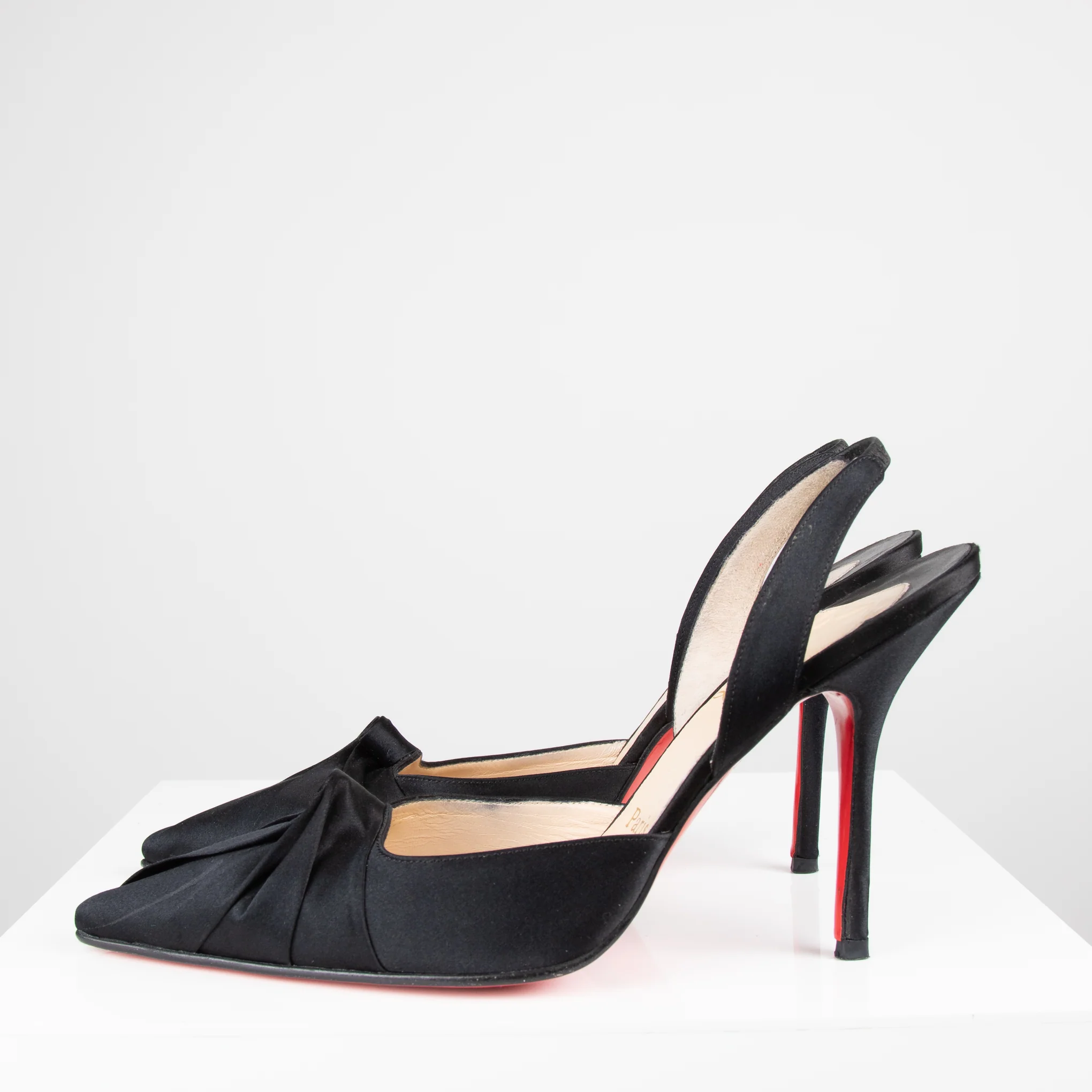 Christian Louboutin Black Fabric Slingback - Image 3
