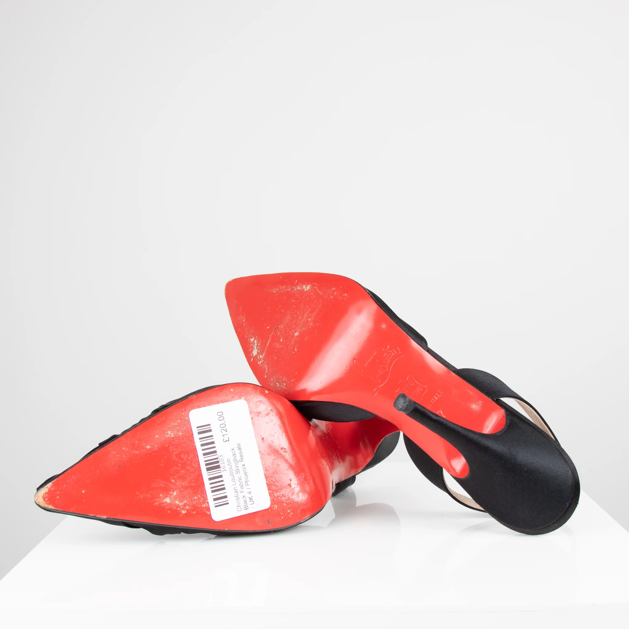 Christian Louboutin Black Fabric Slingback - Image 5