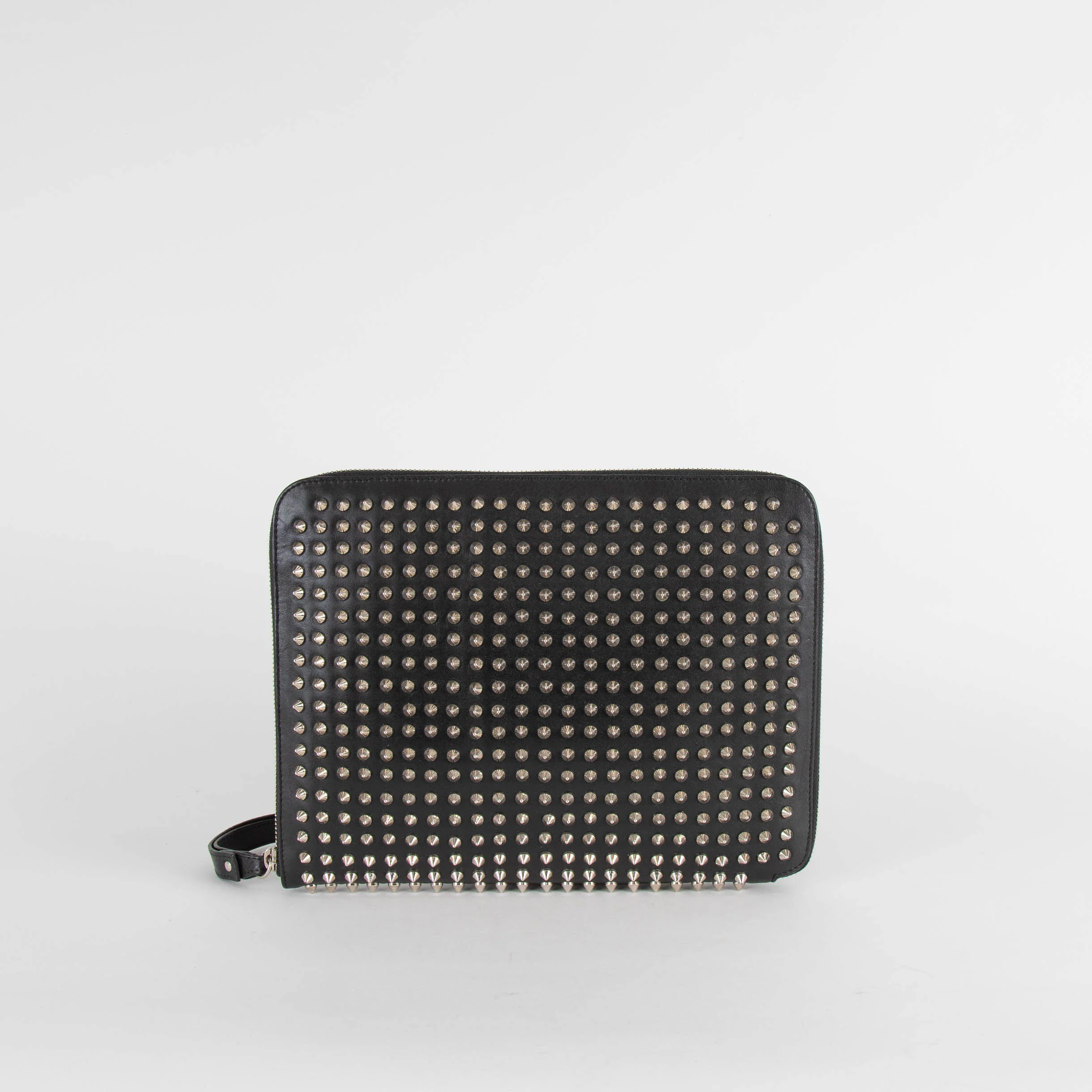 Christian Louboutin Black Leather Studded iPad Case - Image 2