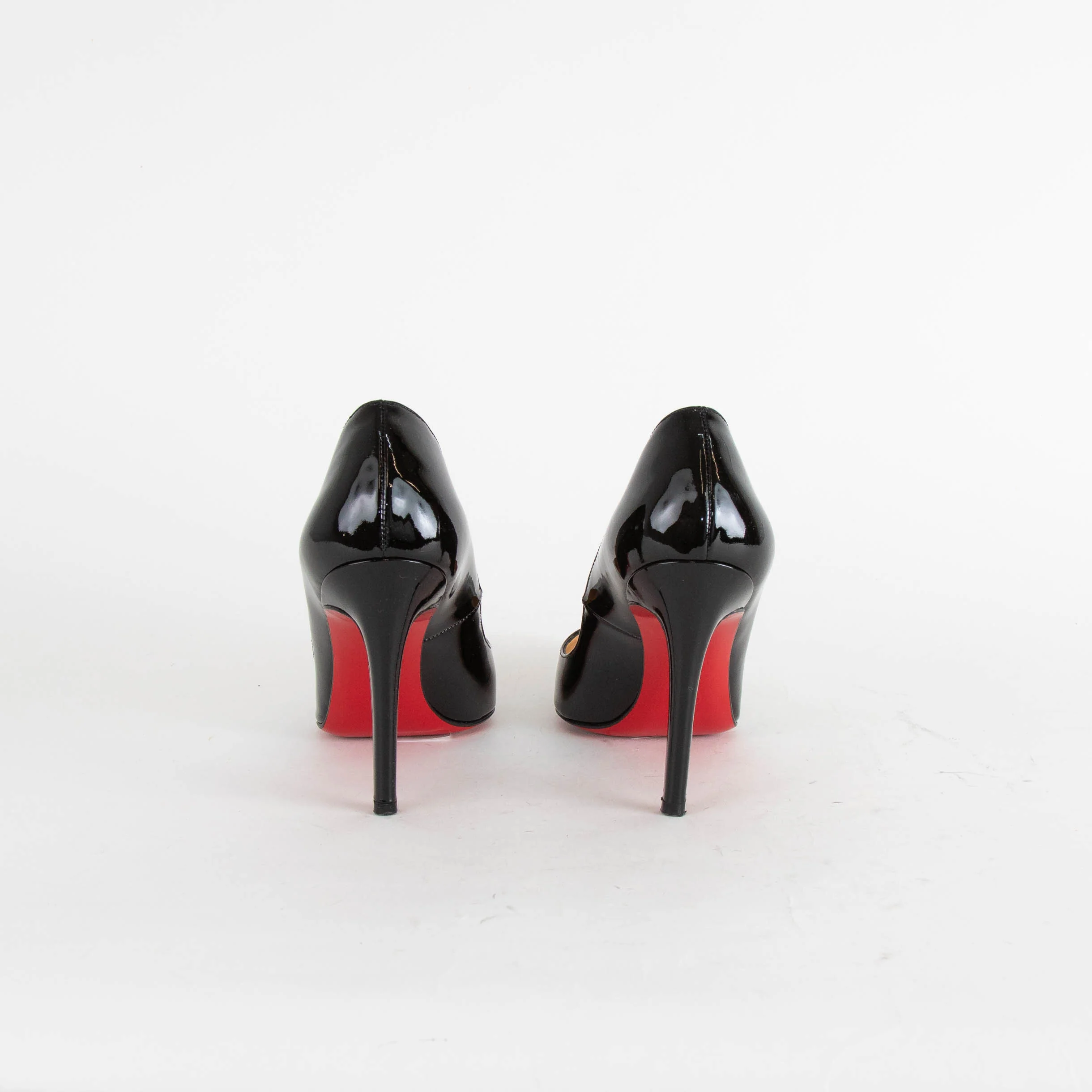 Christian Louboutin Black Patent Pointy Heeled Shoes - Image 5