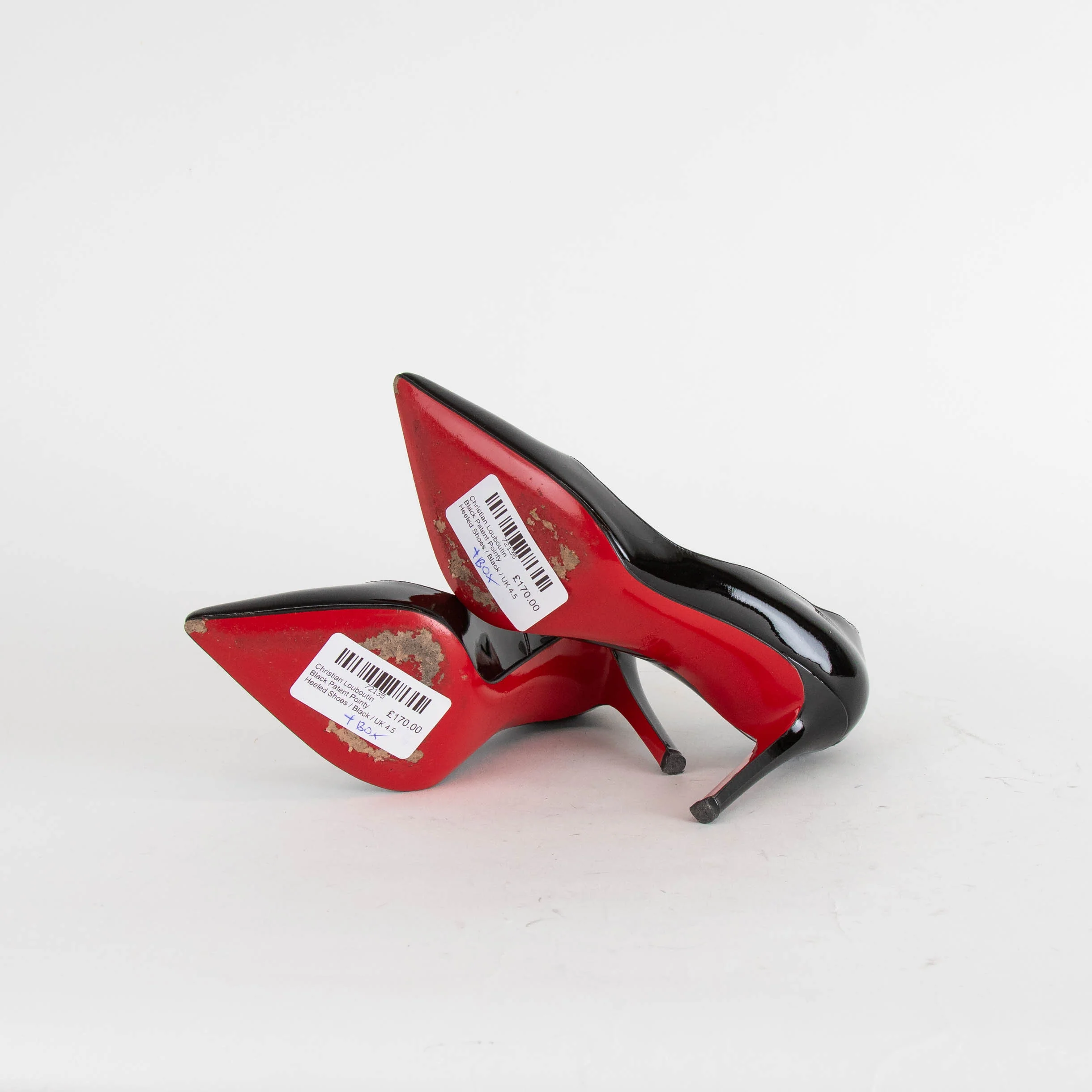 Christian Louboutin Black Patent Pointy Heeled Shoes - Image 7
