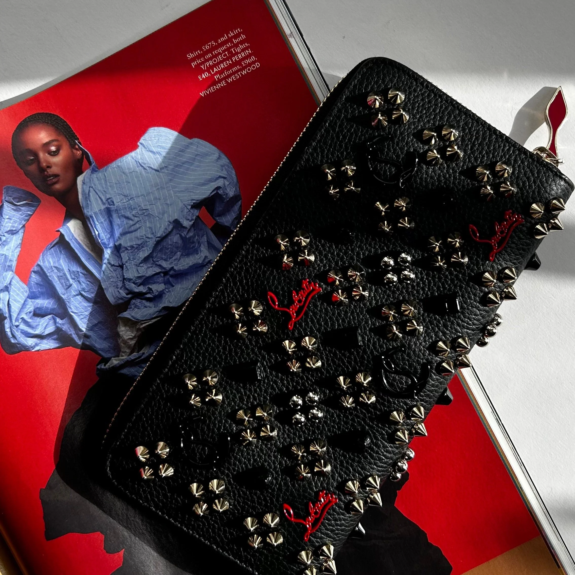 Christian Louboutin Black Studded Panettone Wallet - Image 2