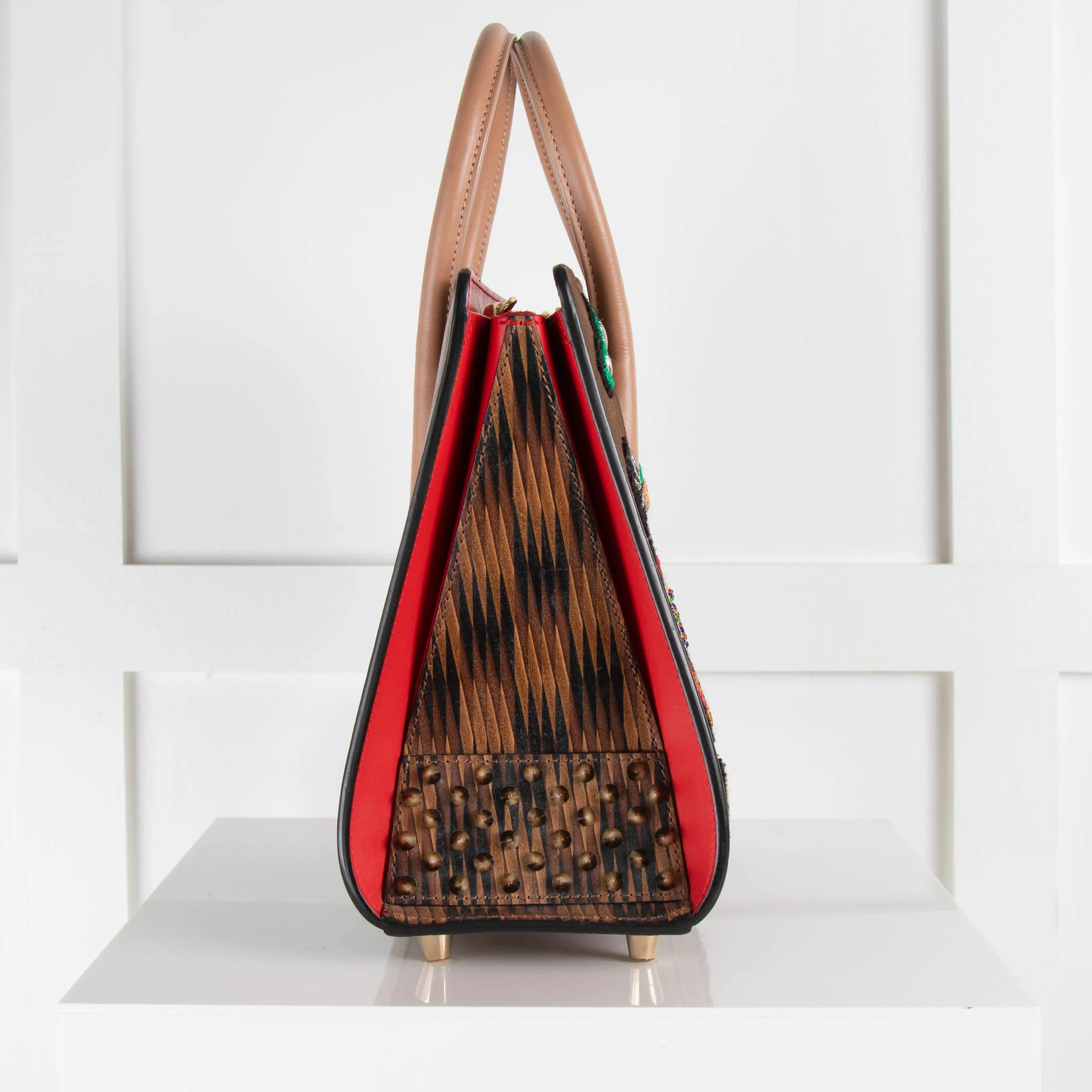 Christian Louboutin Brown Nubuck Paloma Patch Bag - Image 3