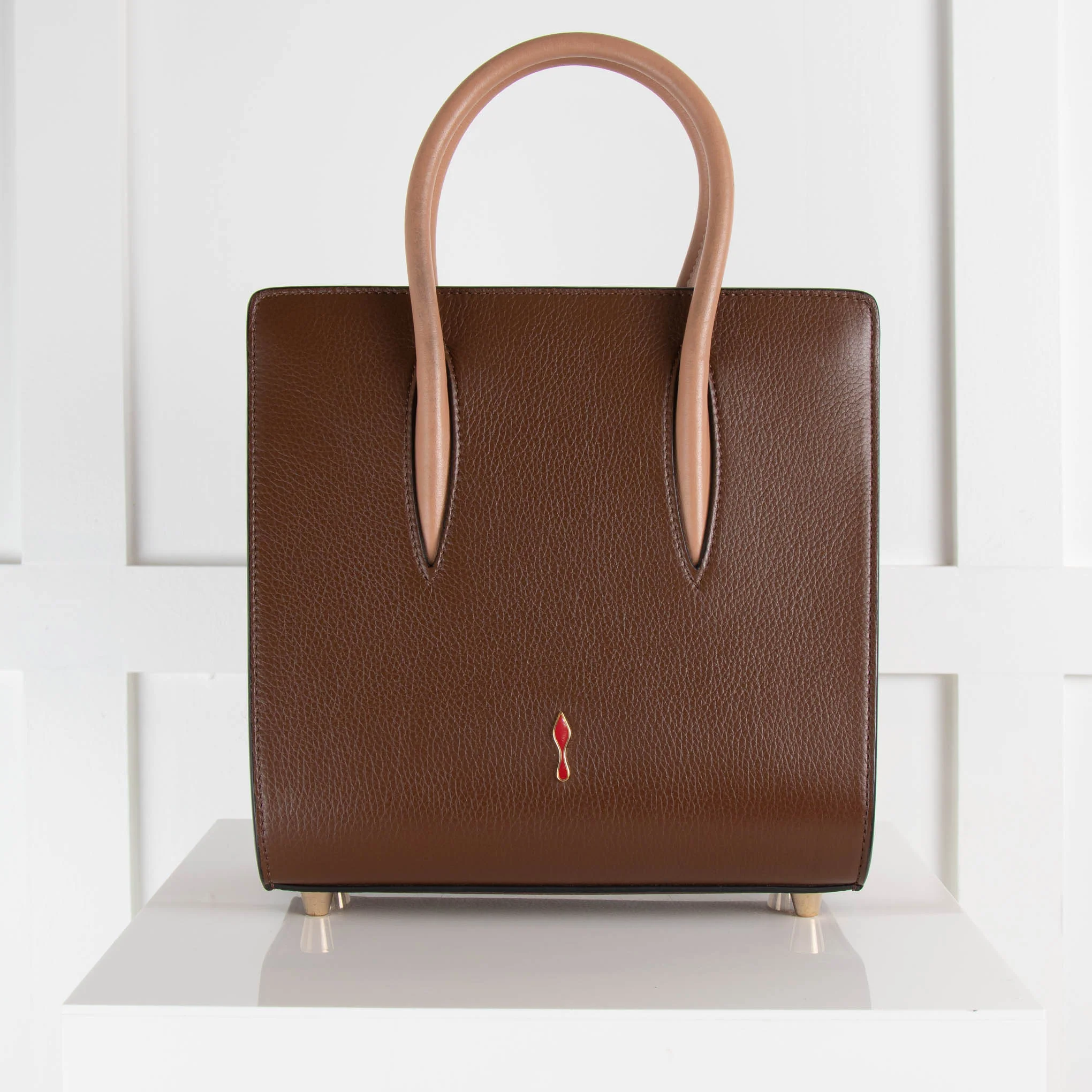 Christian Louboutin Brown Nubuck Paloma Patch Bag - Image 4