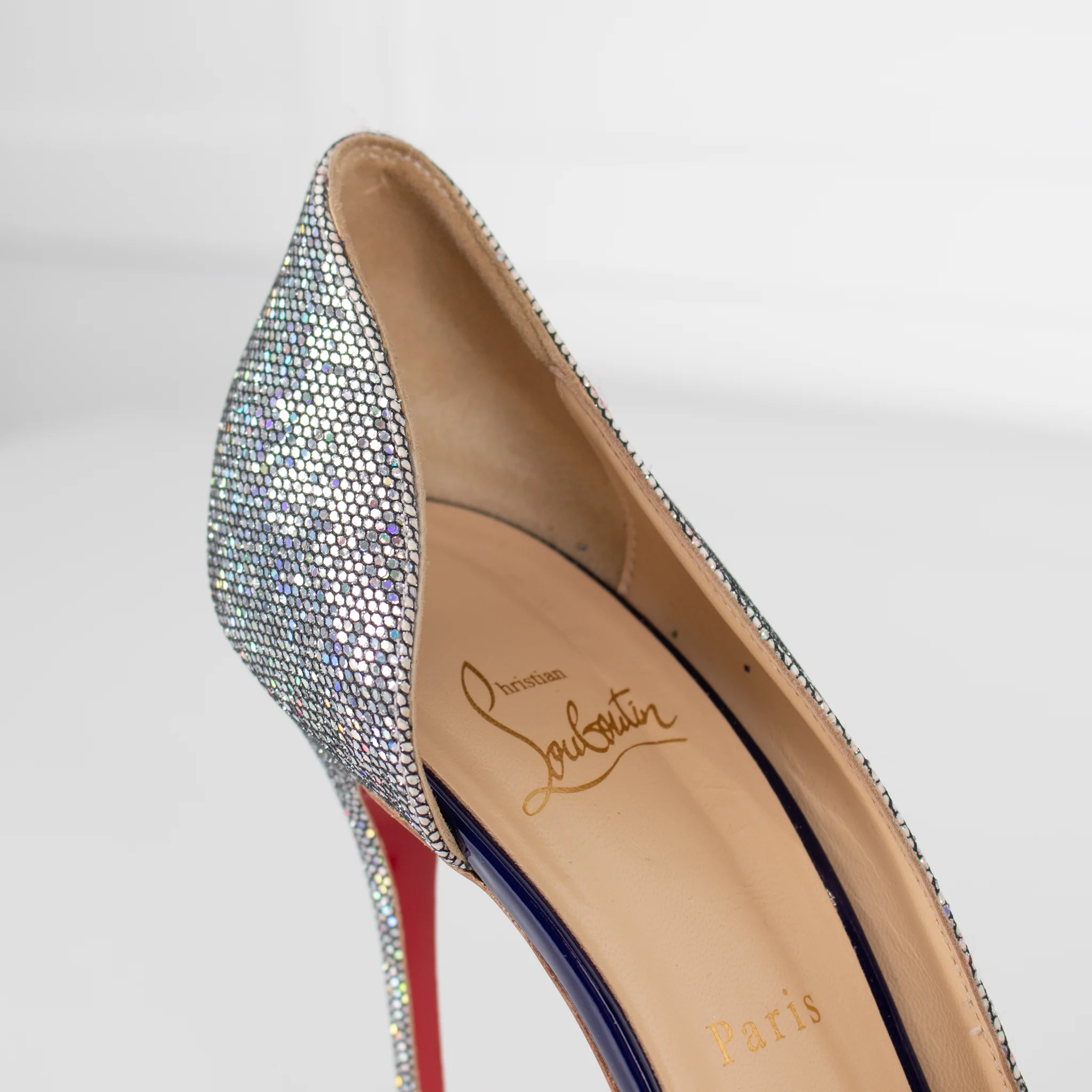Christian Louboutin Glitter Disco Heels - Image 10