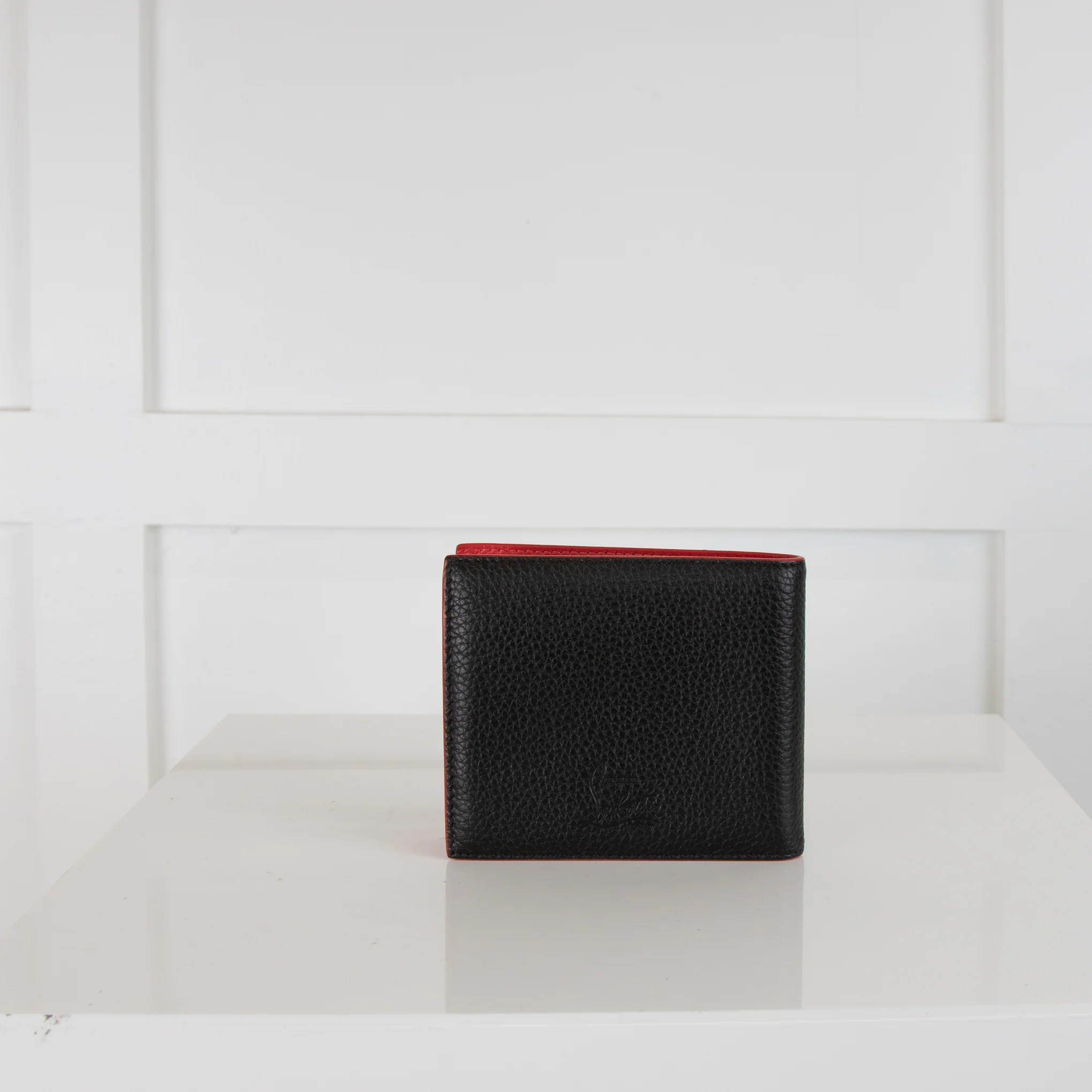 Christian Louboutin Kaspero Black and Red Studded Card Wallet - Image 3