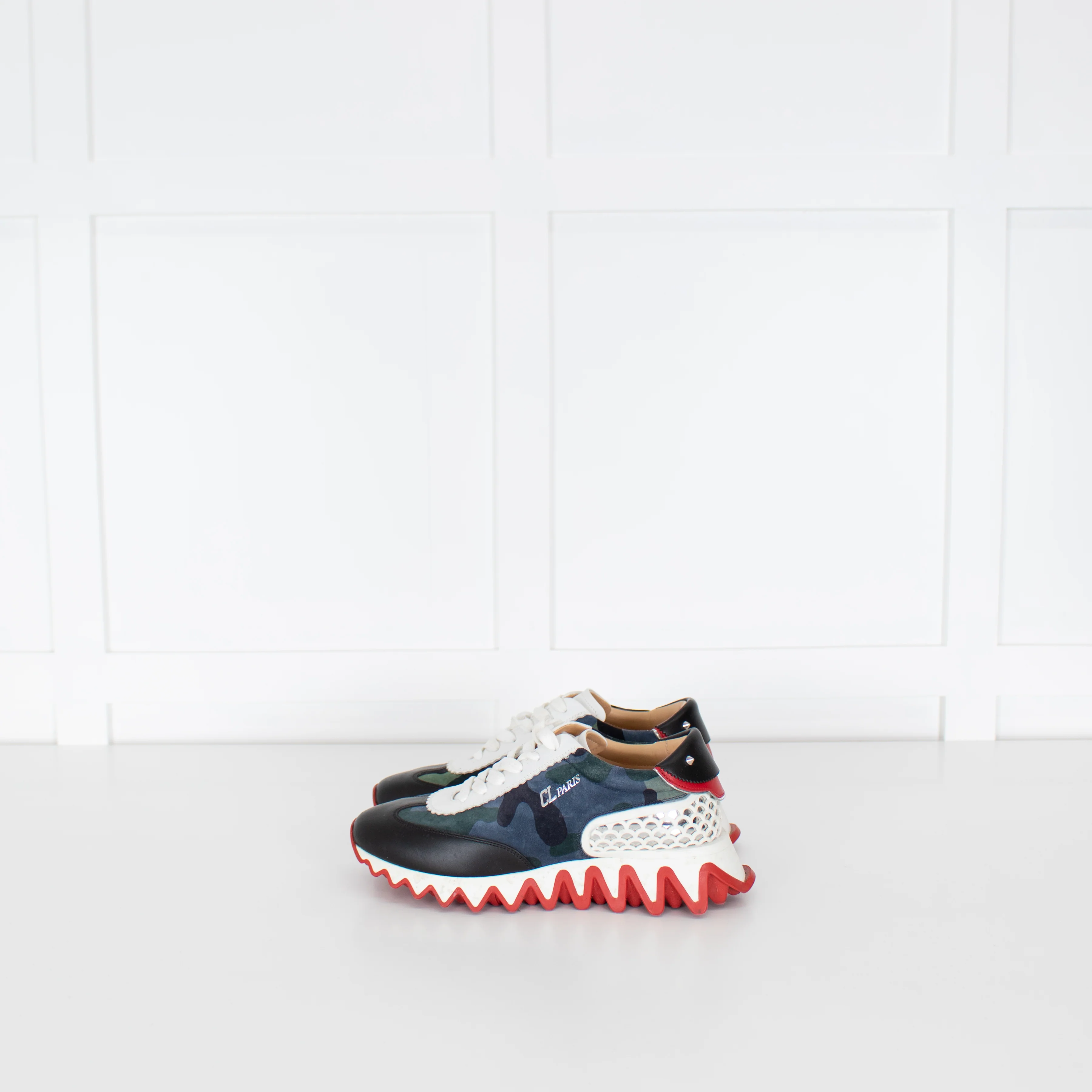 Christian Louboutin Loubishark Camo Blue Trainers - Image 4