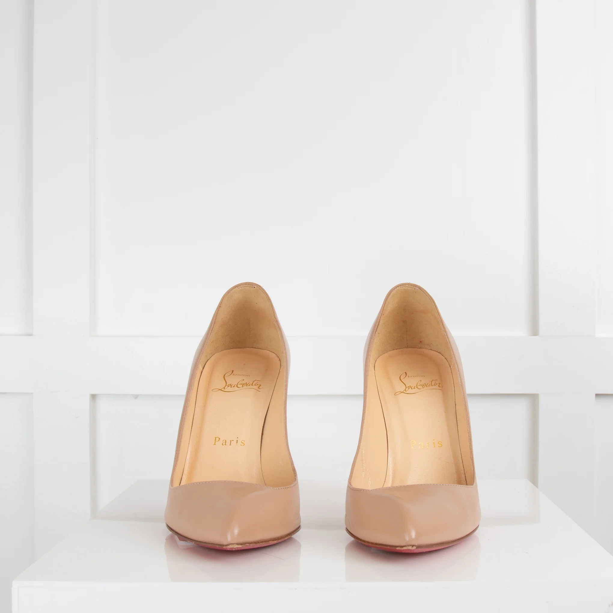 Christian Louboutin Nude Pointed Toe Court Shoe - Image 2