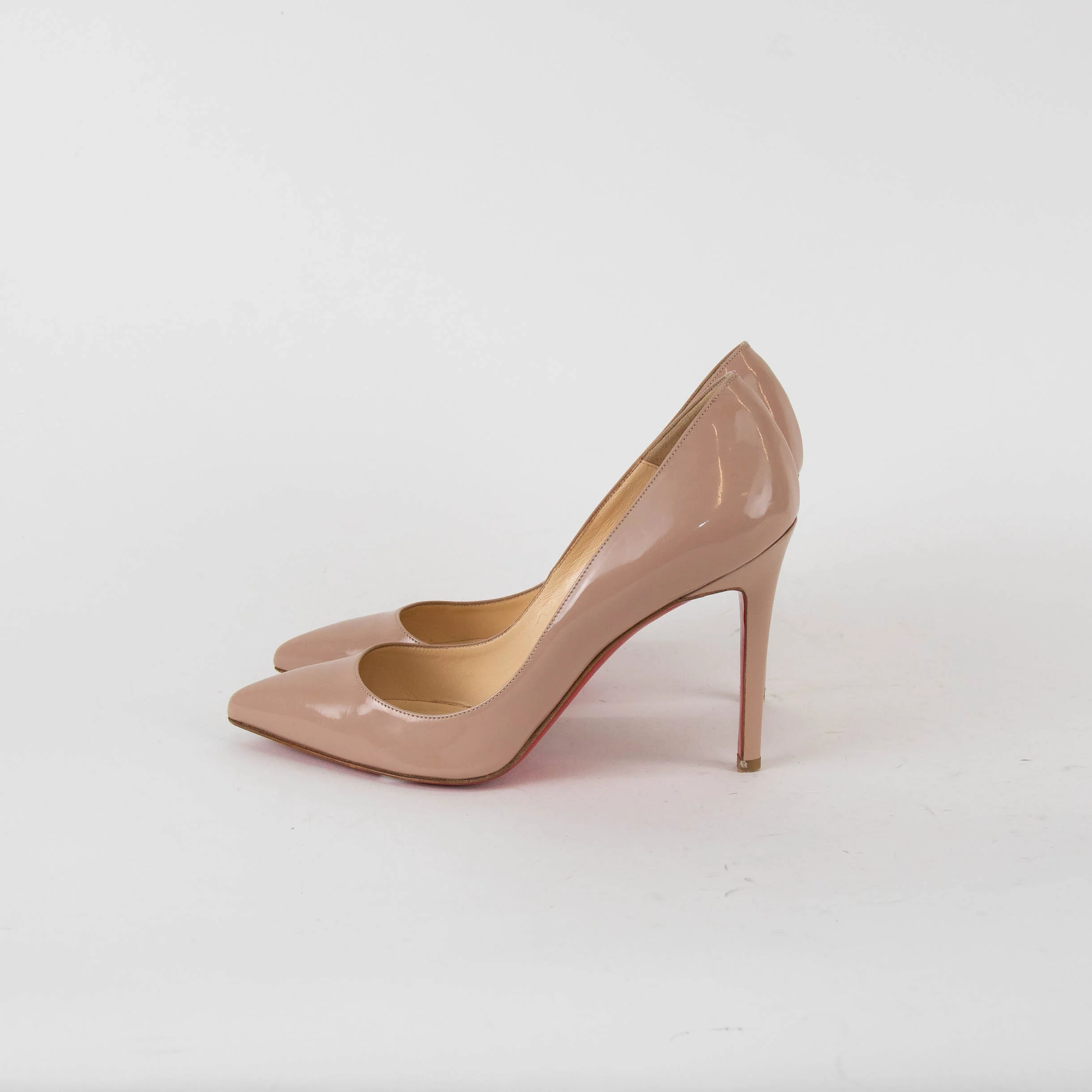 Christian Louboutin Nude Pointy Heeled Shoes - Image 3