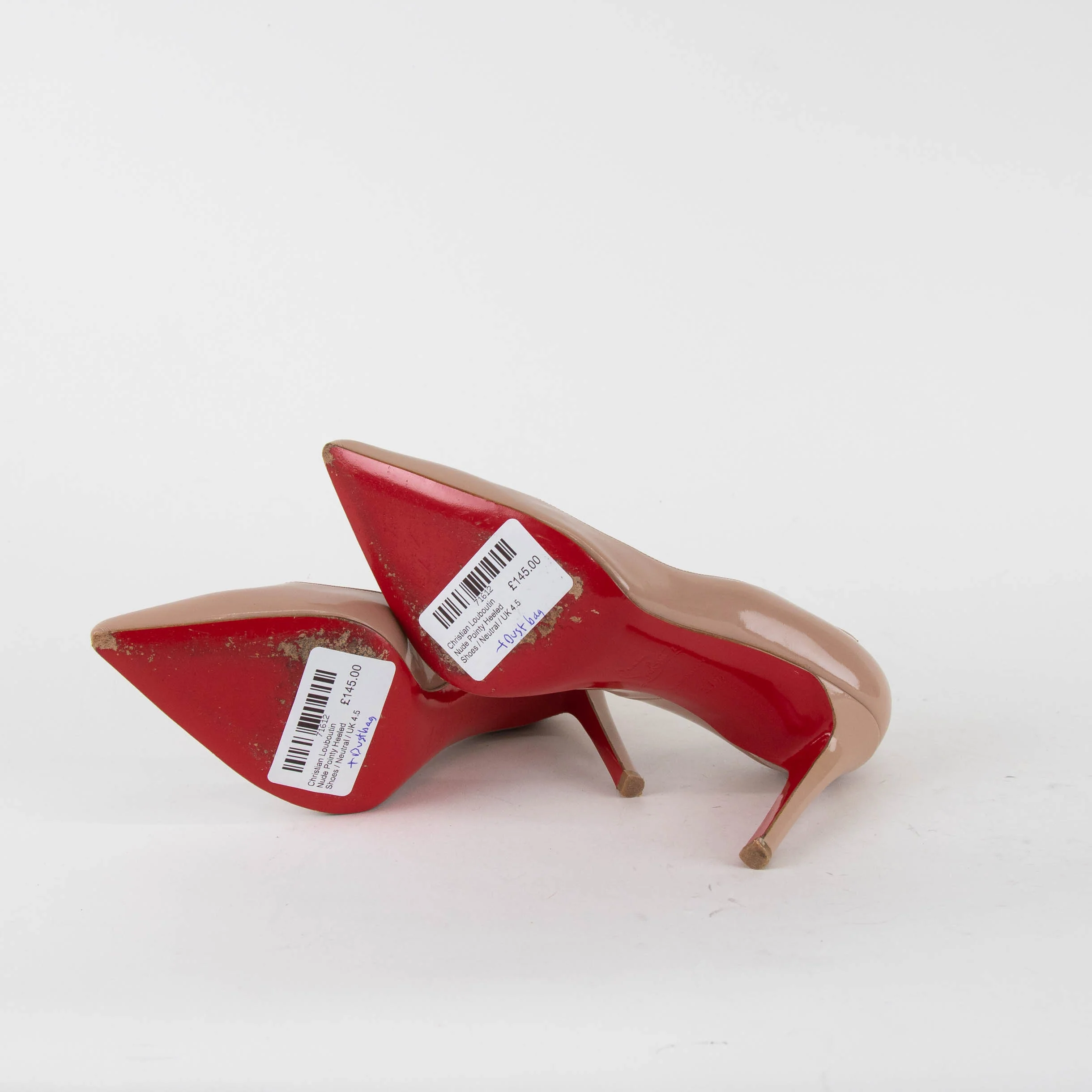 Christian Louboutin Nude Pointy Heeled Shoes - Image 6