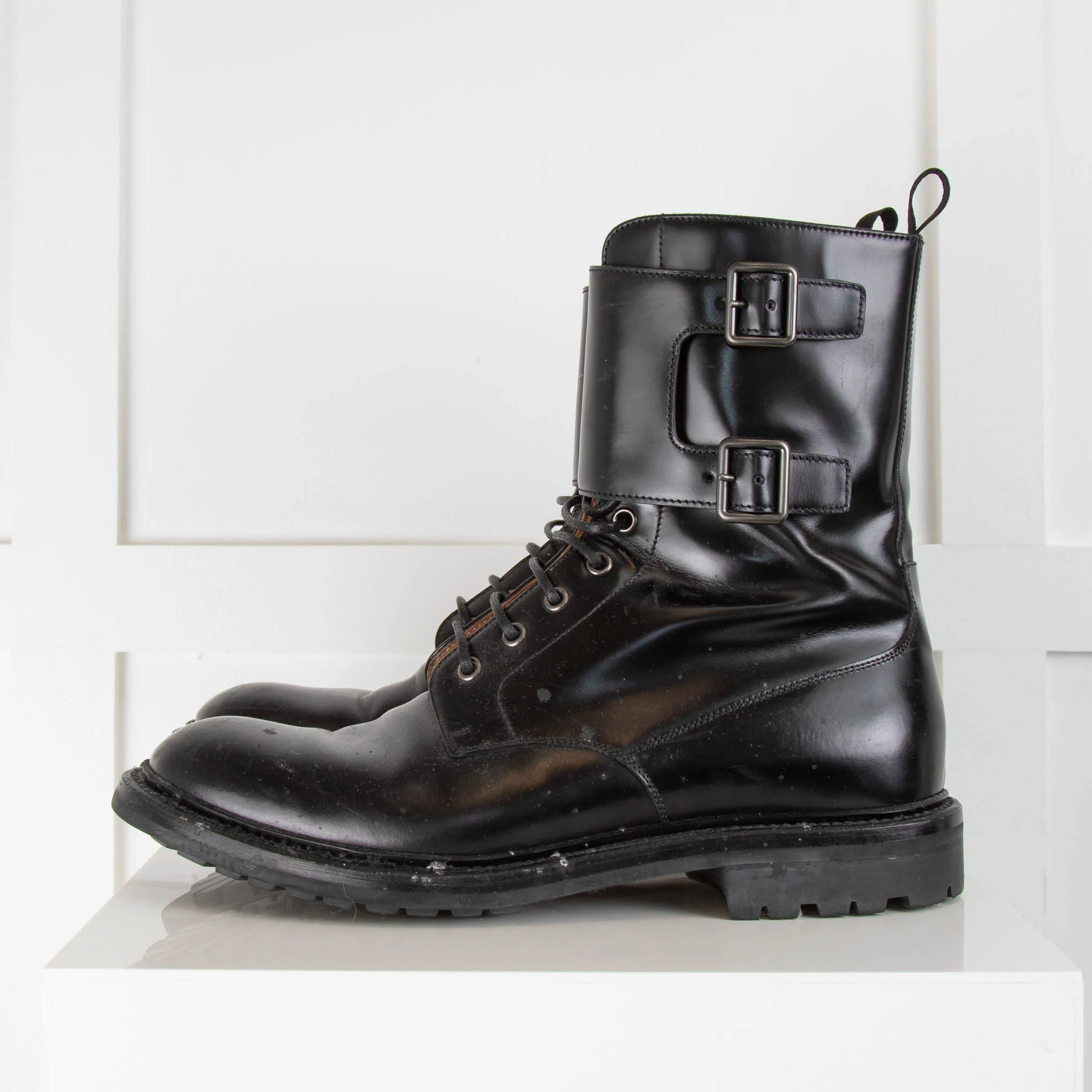 Church's Black Carly Round Toe Combat Boots - Image 3