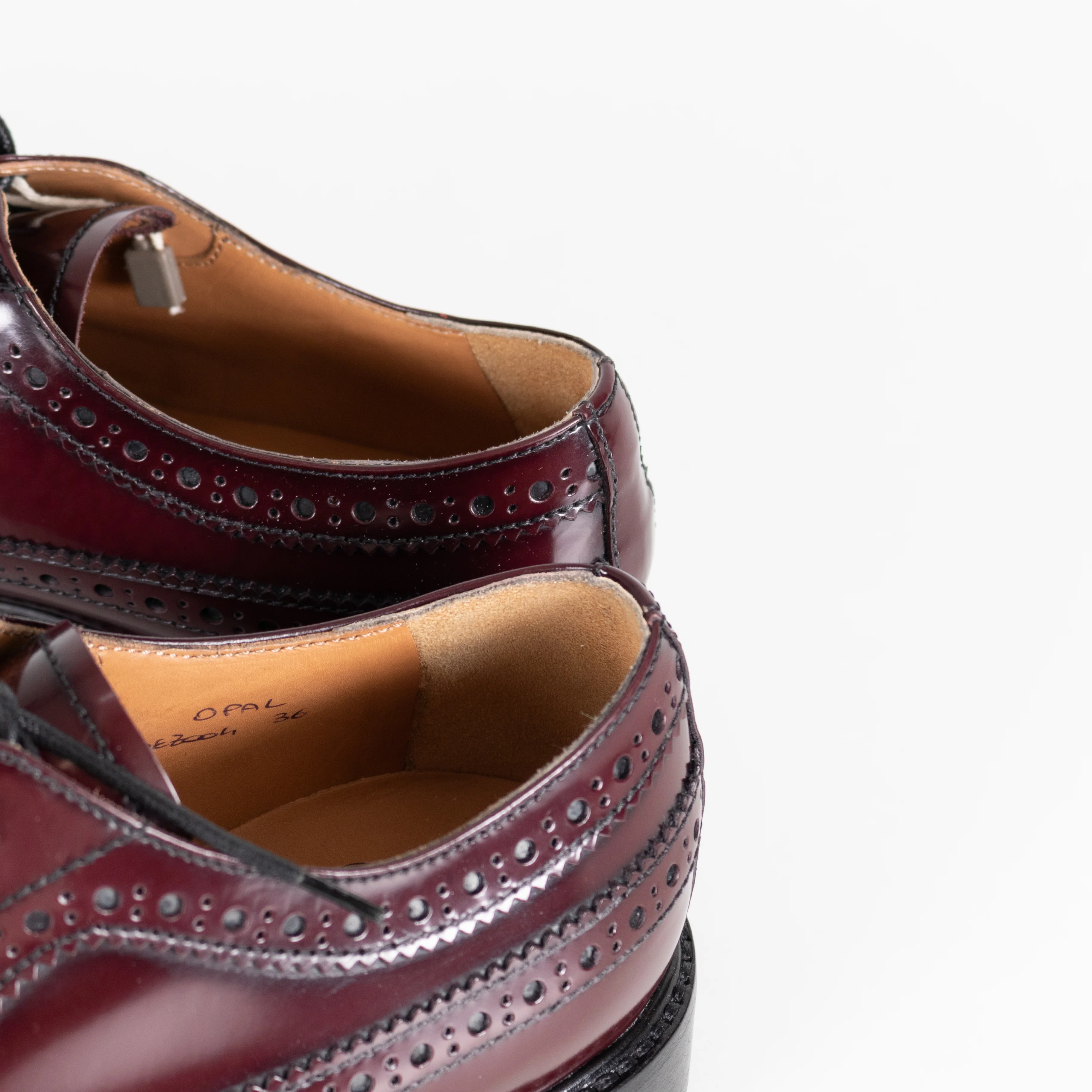 Church's Burgundy Wingtip Brogue Leather Shoes - Image 13