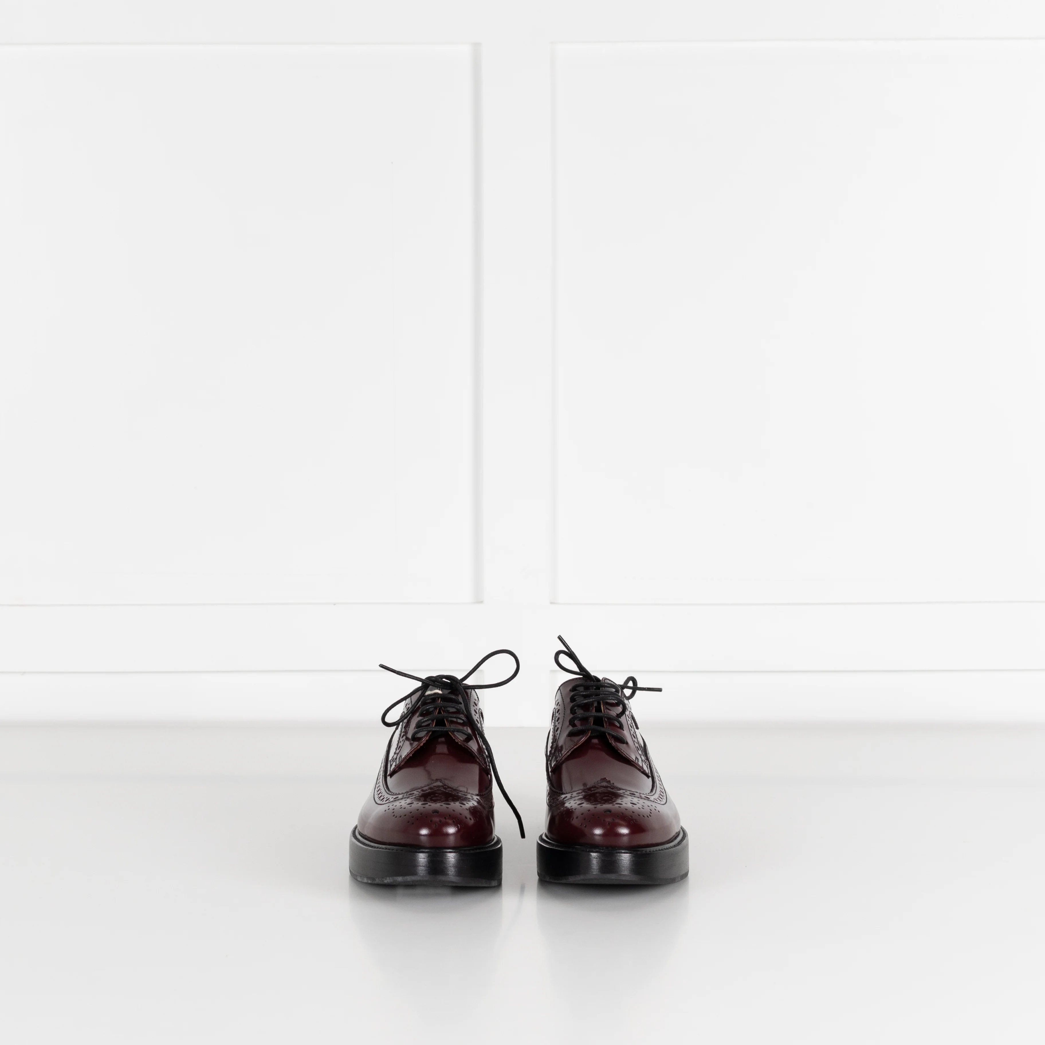 Church's Burgundy Wingtip Brogue Leather Shoes - Image 3