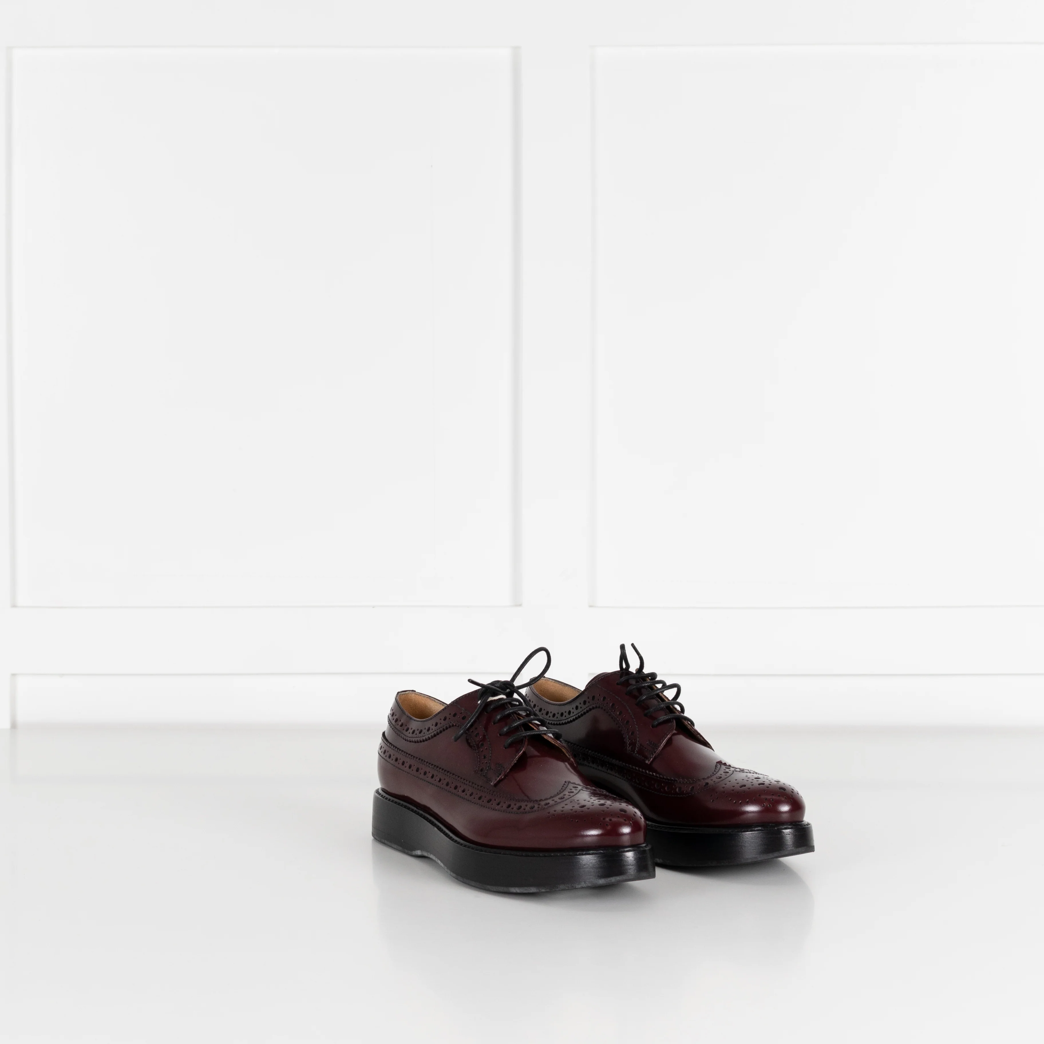 Church's Burgundy Wingtip Brogue Leather Shoes - Image 7