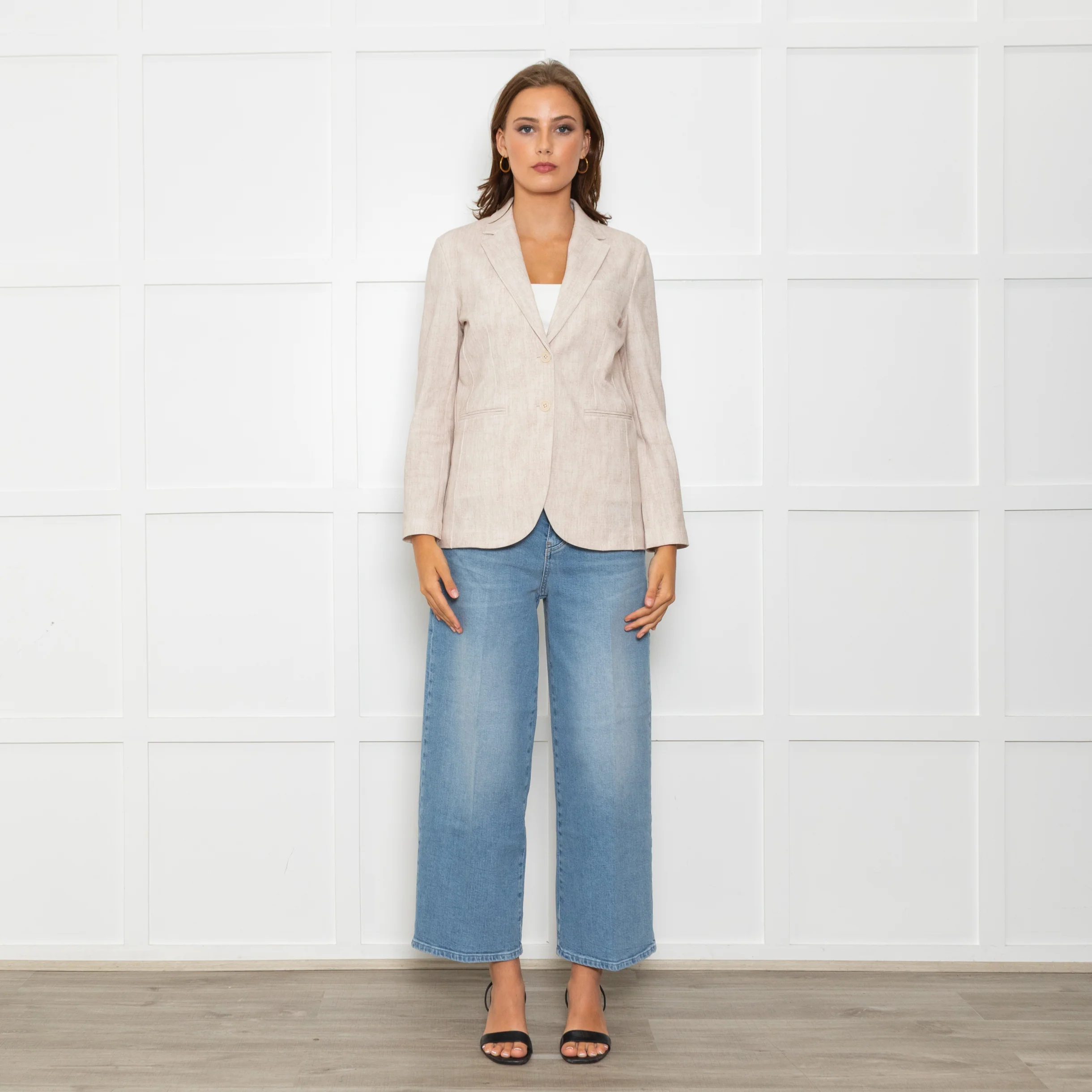 Circolo 1901 Beige Cotton Blazer Jacket