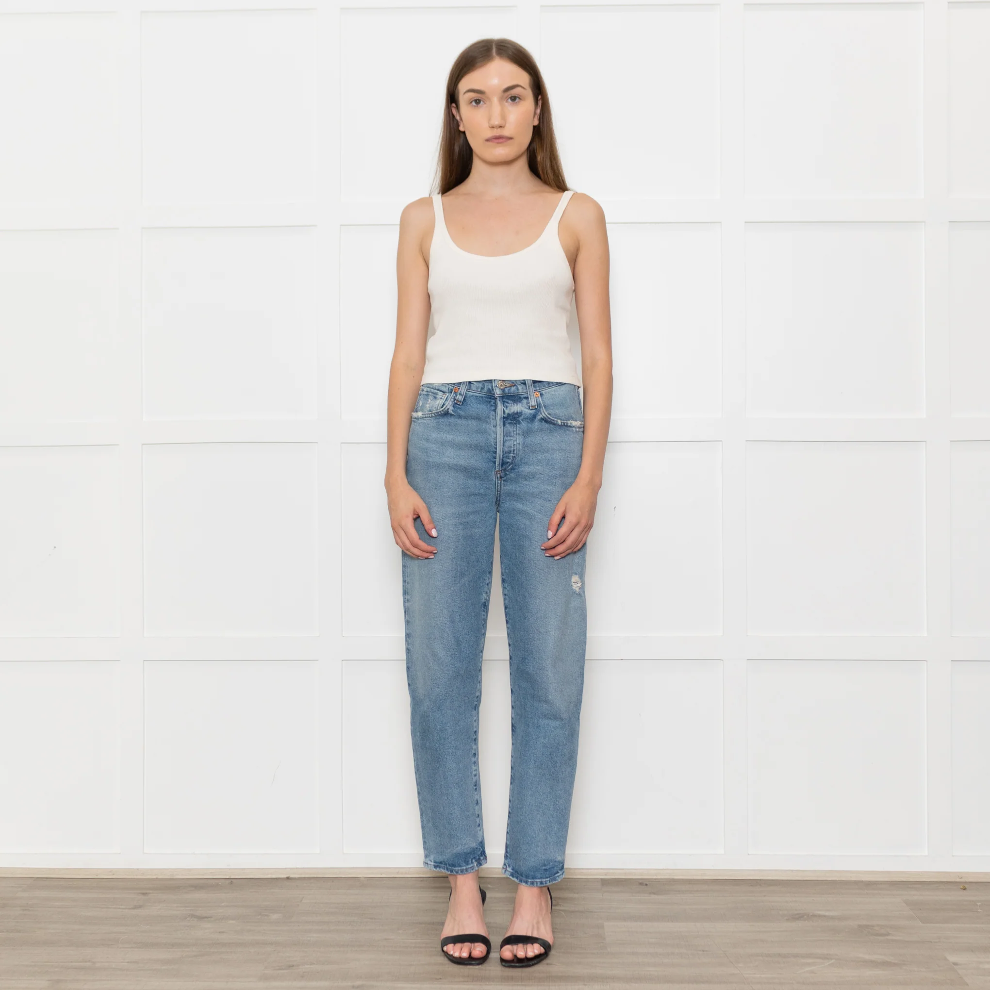 Citizens of Humanity Blue Denim Straight Leg Dylan Jeans