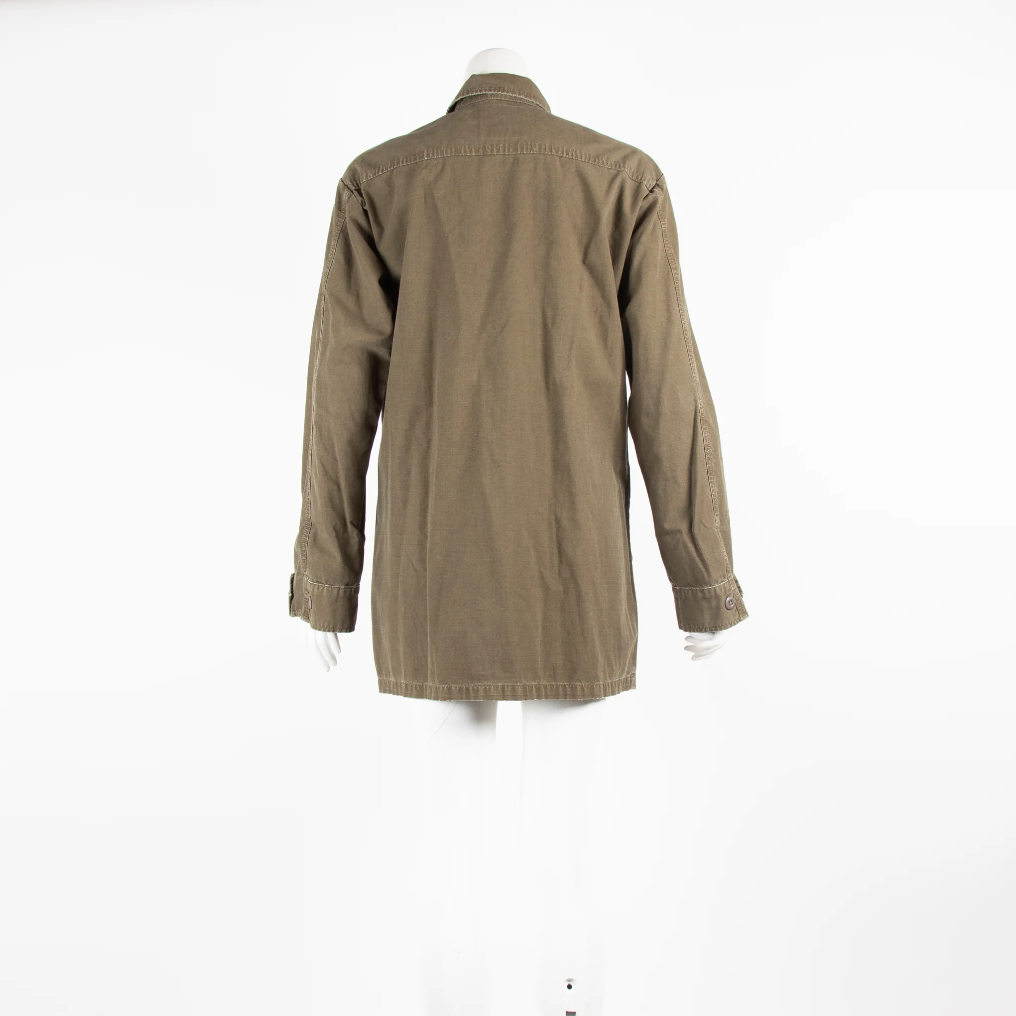 Citizens of Humanity Khaki Shacket with Brooch - Image 3
