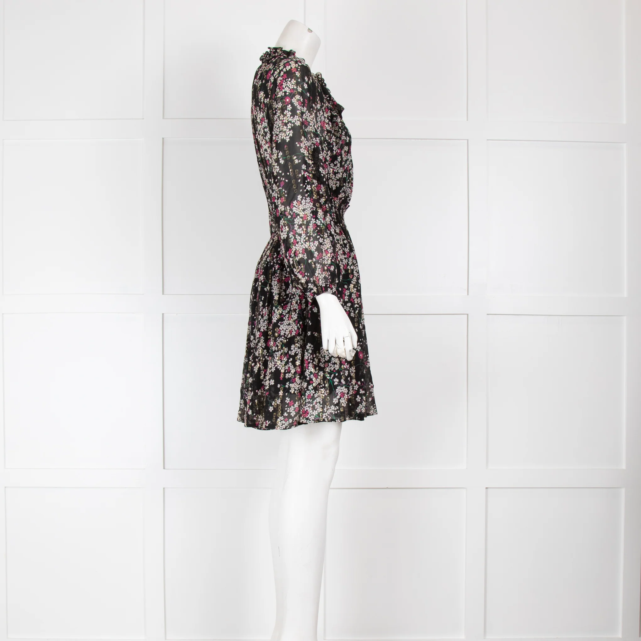 Claudie Pierlot Black Small Floral Print Dress - Image 2
