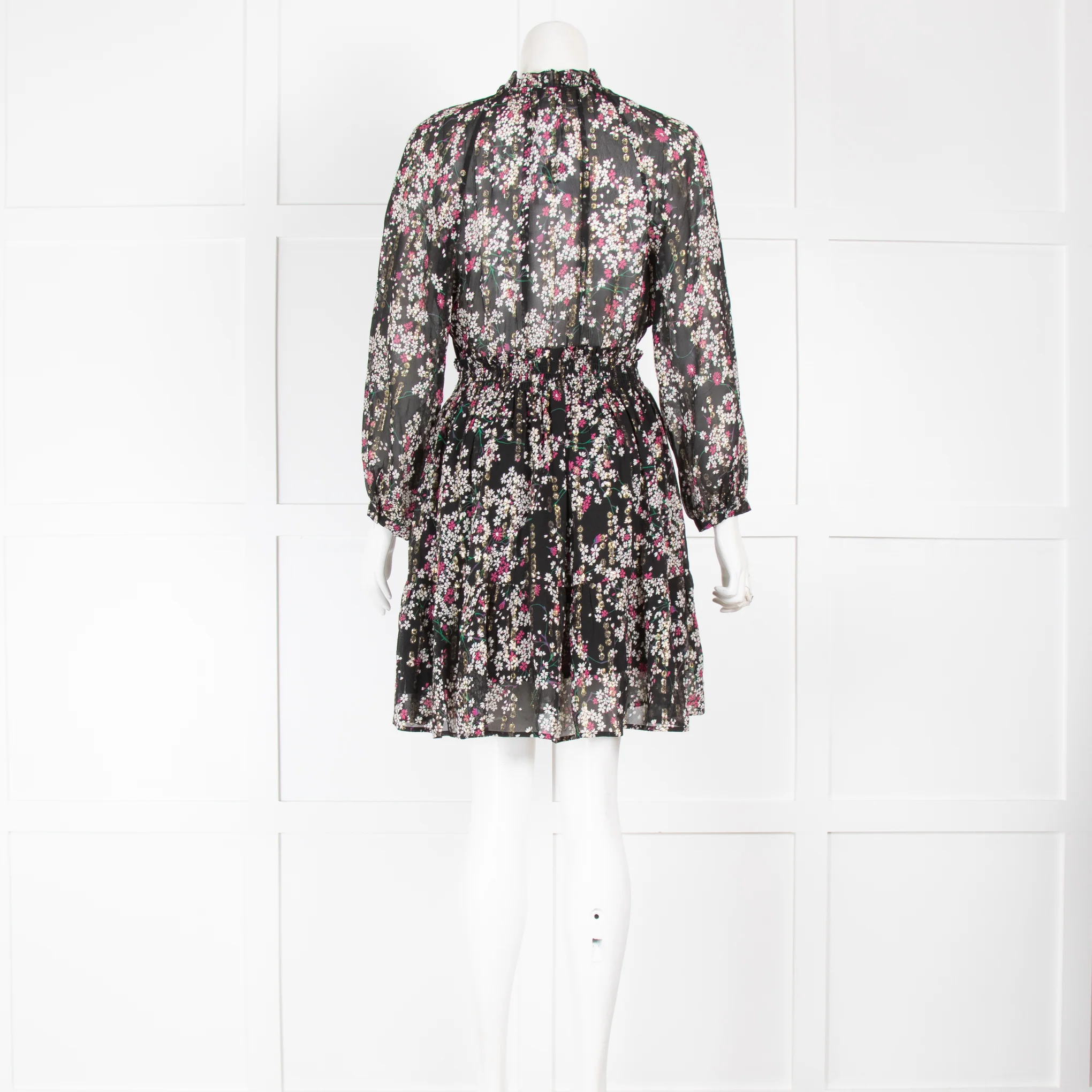 Claudie Pierlot Black Small Floral Print Dress - Image 3