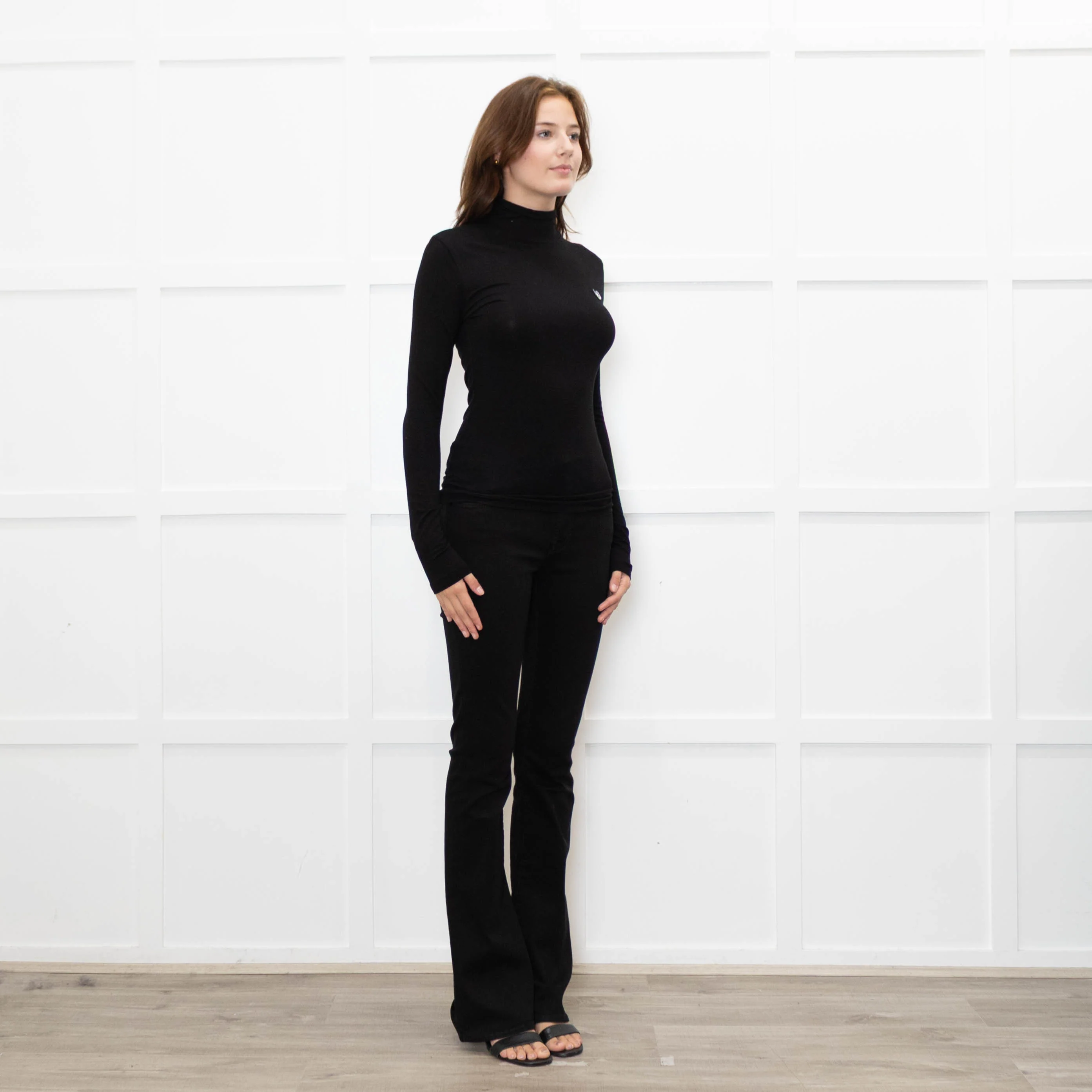 Claudie Pierlot Black Stretch Bulldog Emblem Top - Image 7