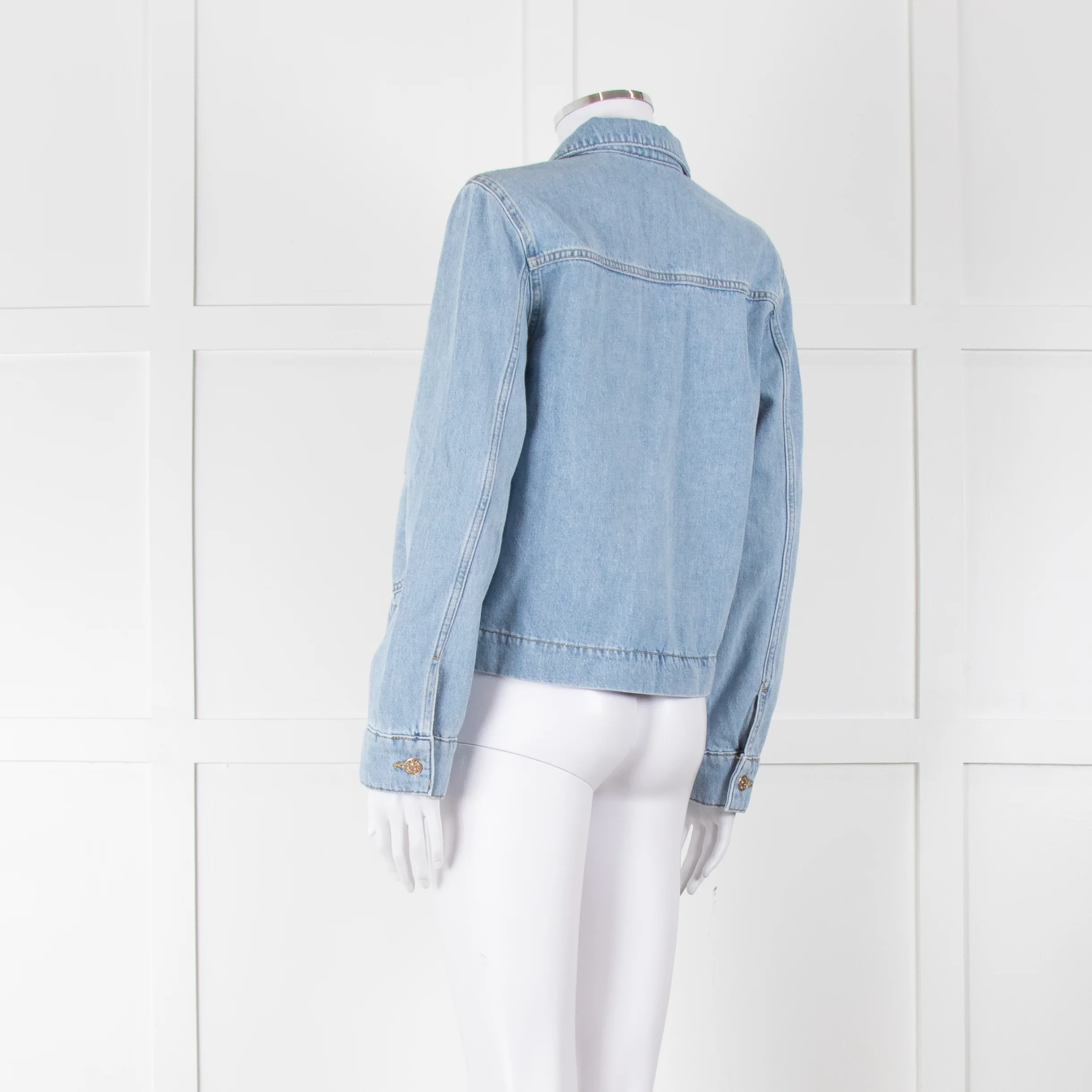 Claudie Pierlot Blue Denim Short Denim Jacket - Image 7